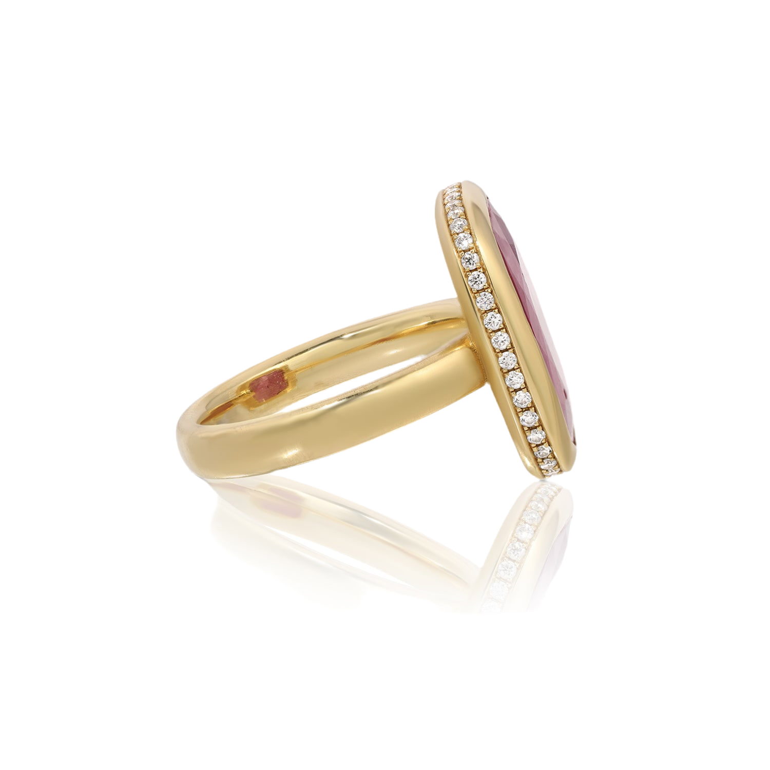 Mozambique Ruby Diamond Contemporary Dress Ring
