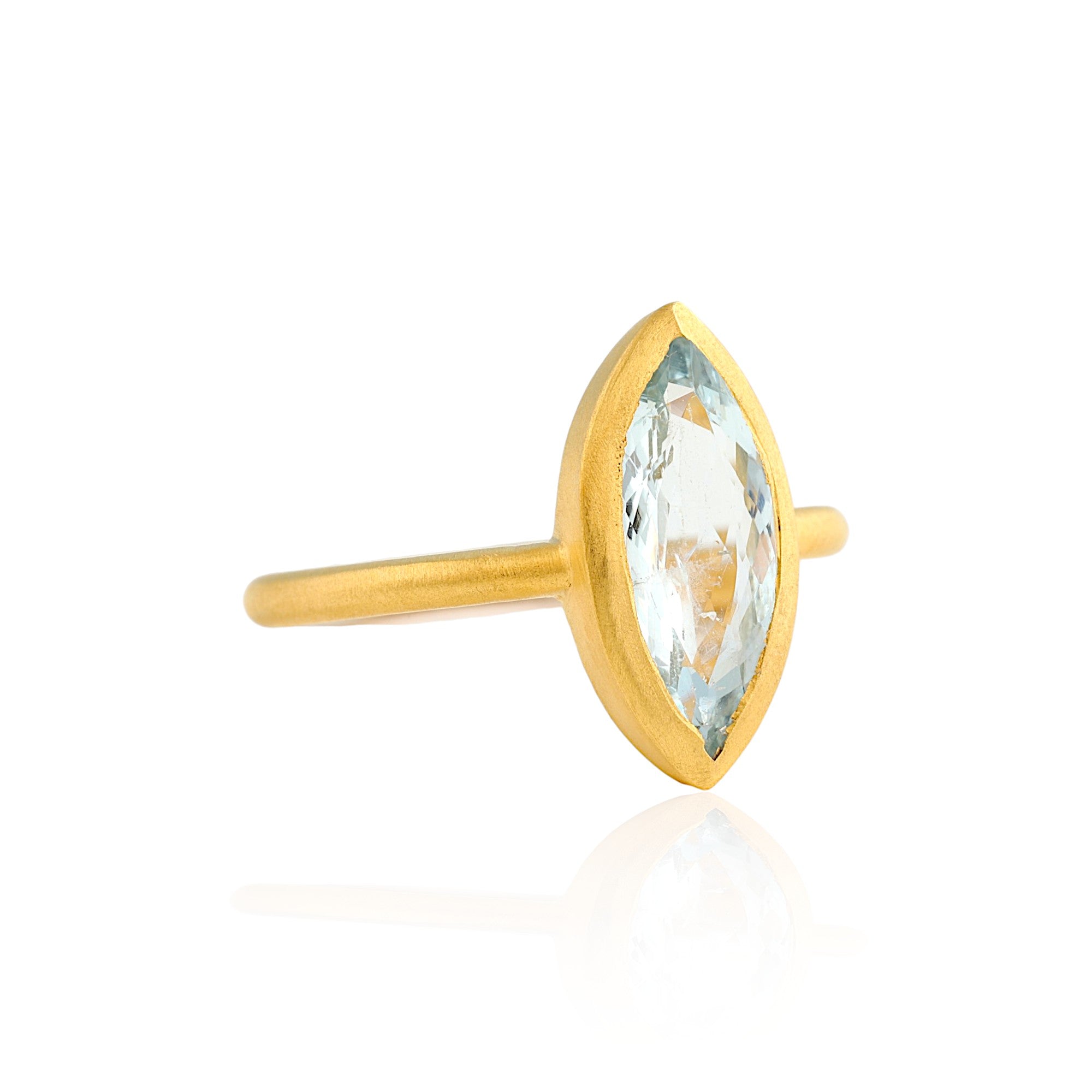 Aquamarine Marquise Cut Ring