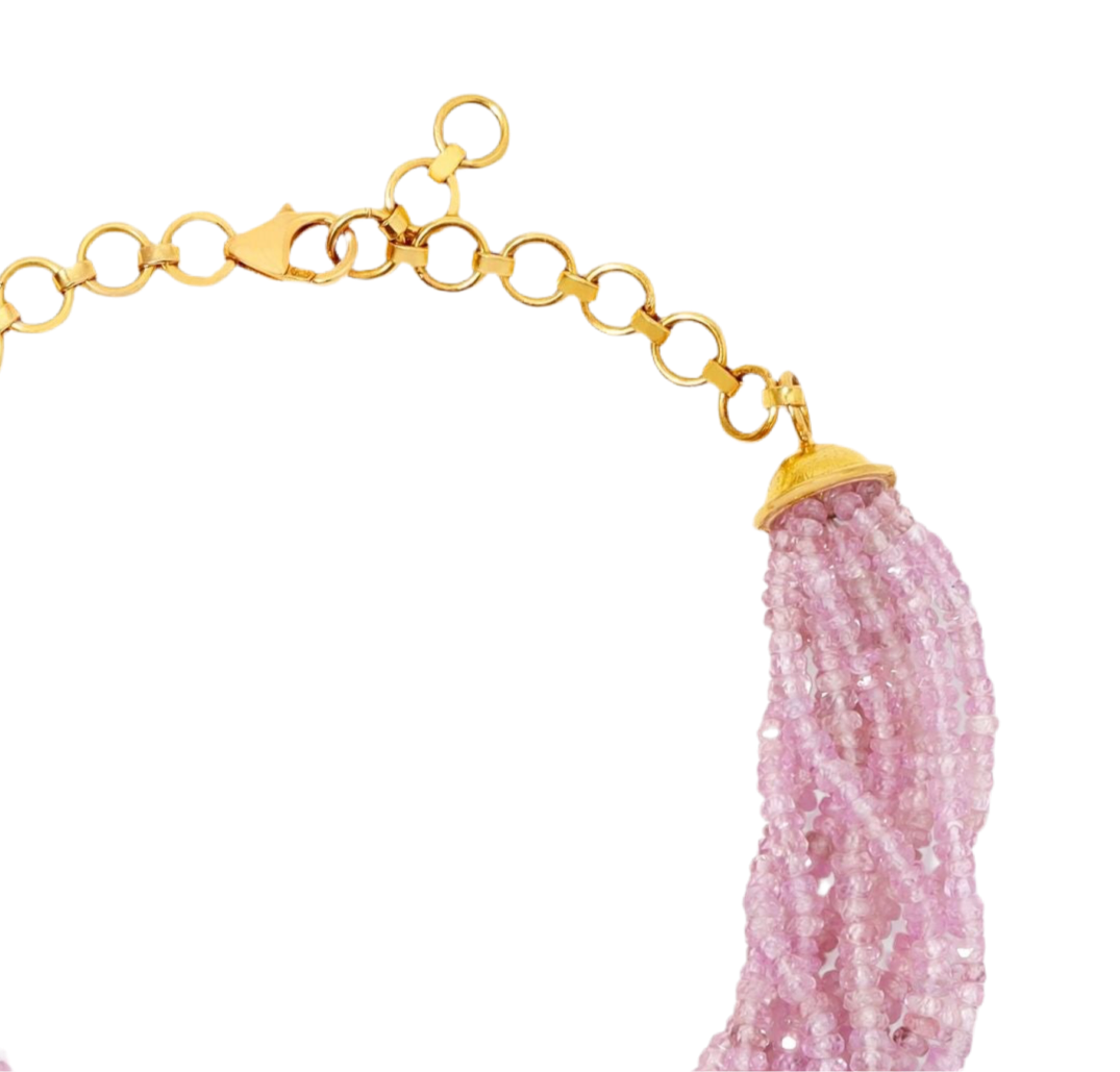 Burmese Ruby Pink Sapphire Diamond Gold Bracelet