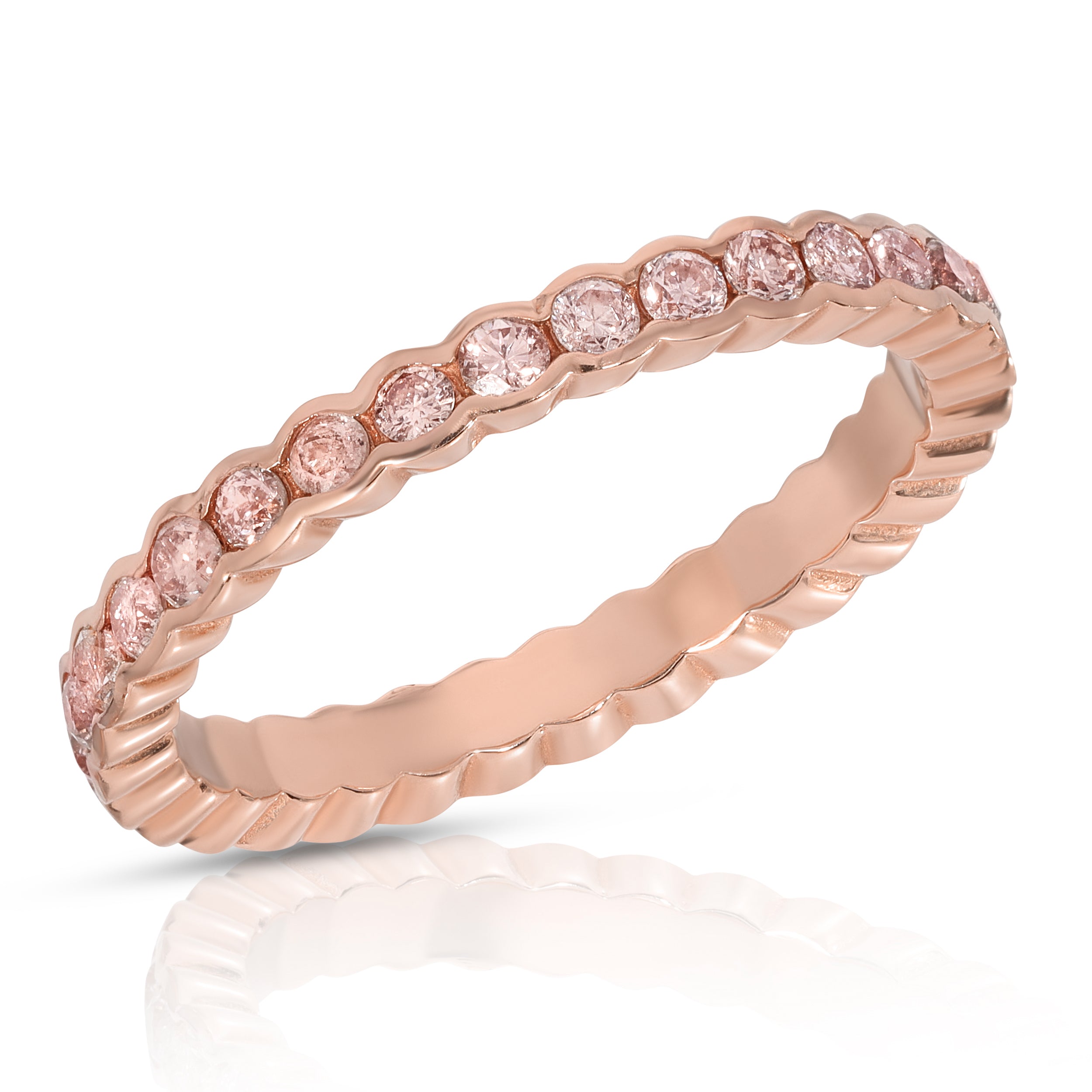 Rose Pink Diamond Eternity Band