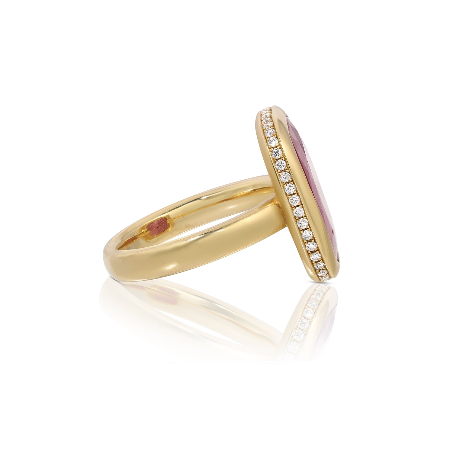 Mozambique Ruby Diamond Contemporary Dress Ring