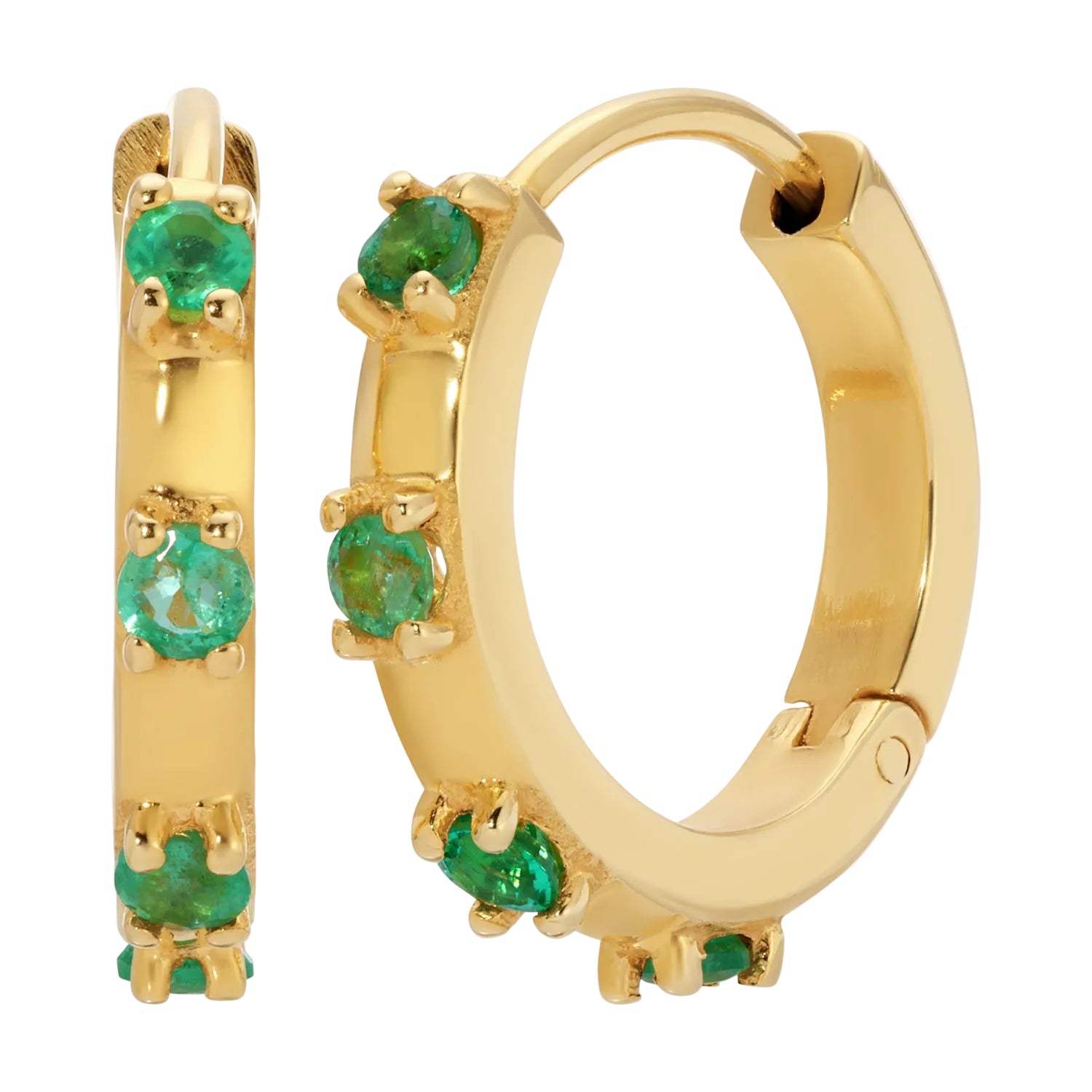 Emerald Demi Hoop Earrings