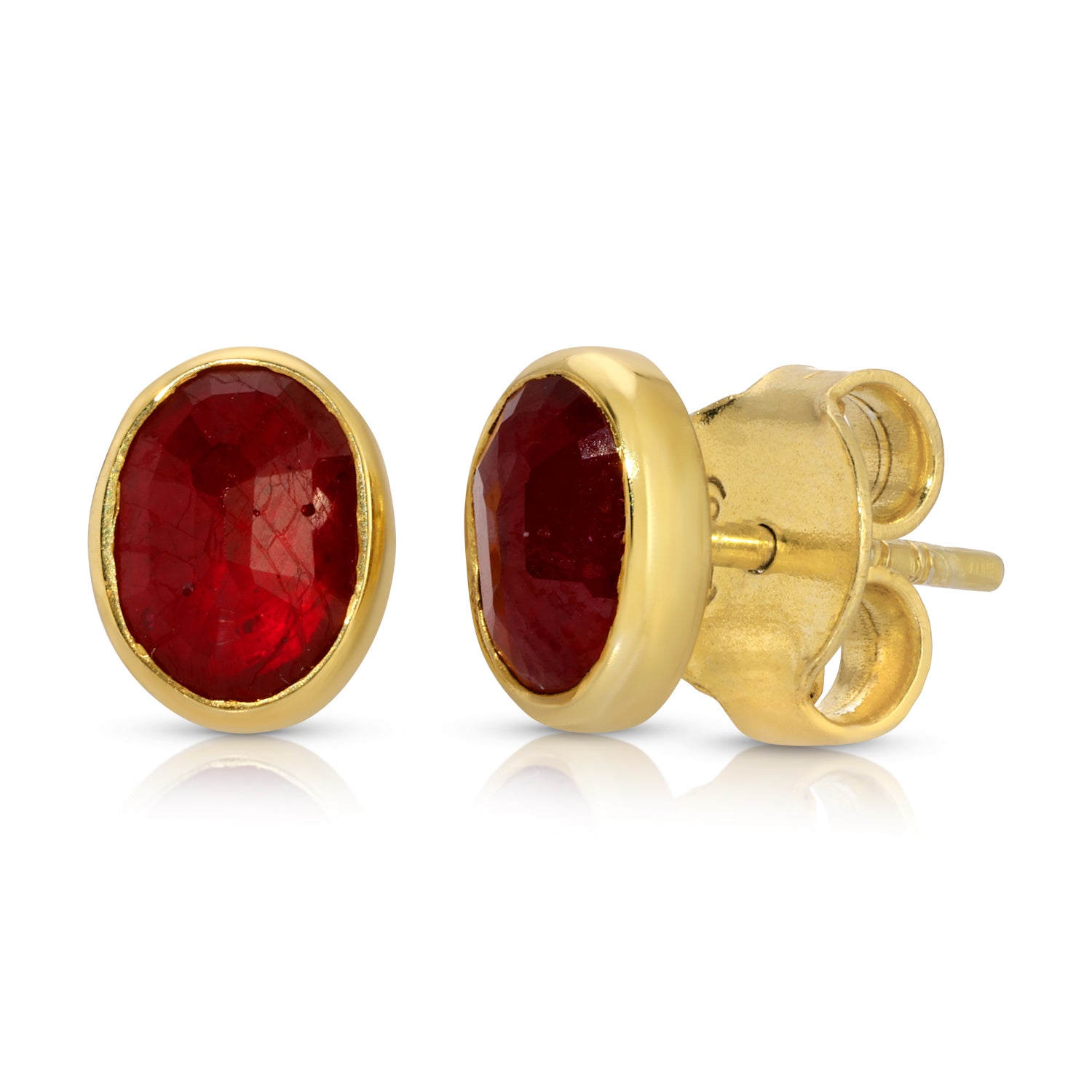 Ruby Oval Dash Studs