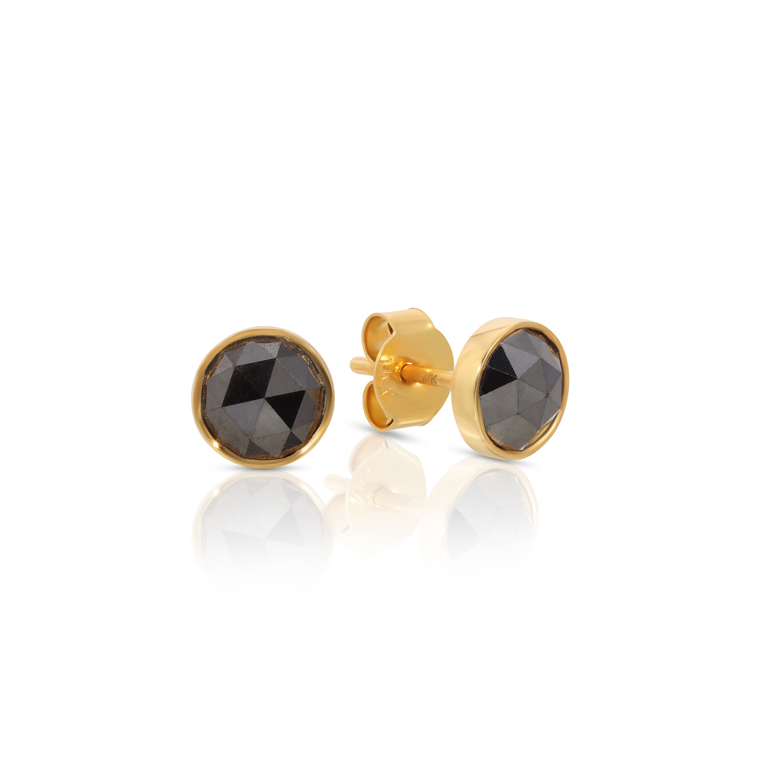 Black Diamond Medio Stud Earrings