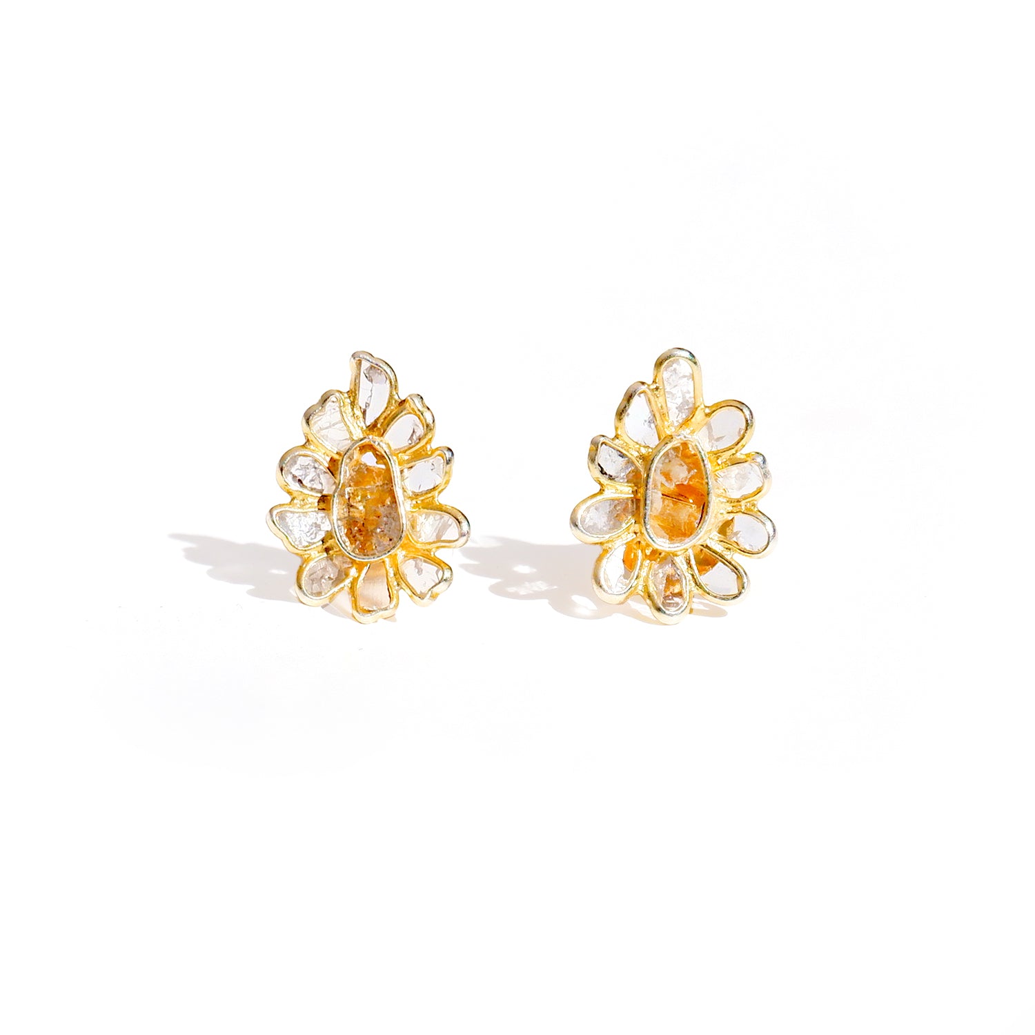 Diaphanous Diamond Pear Cluster Studs