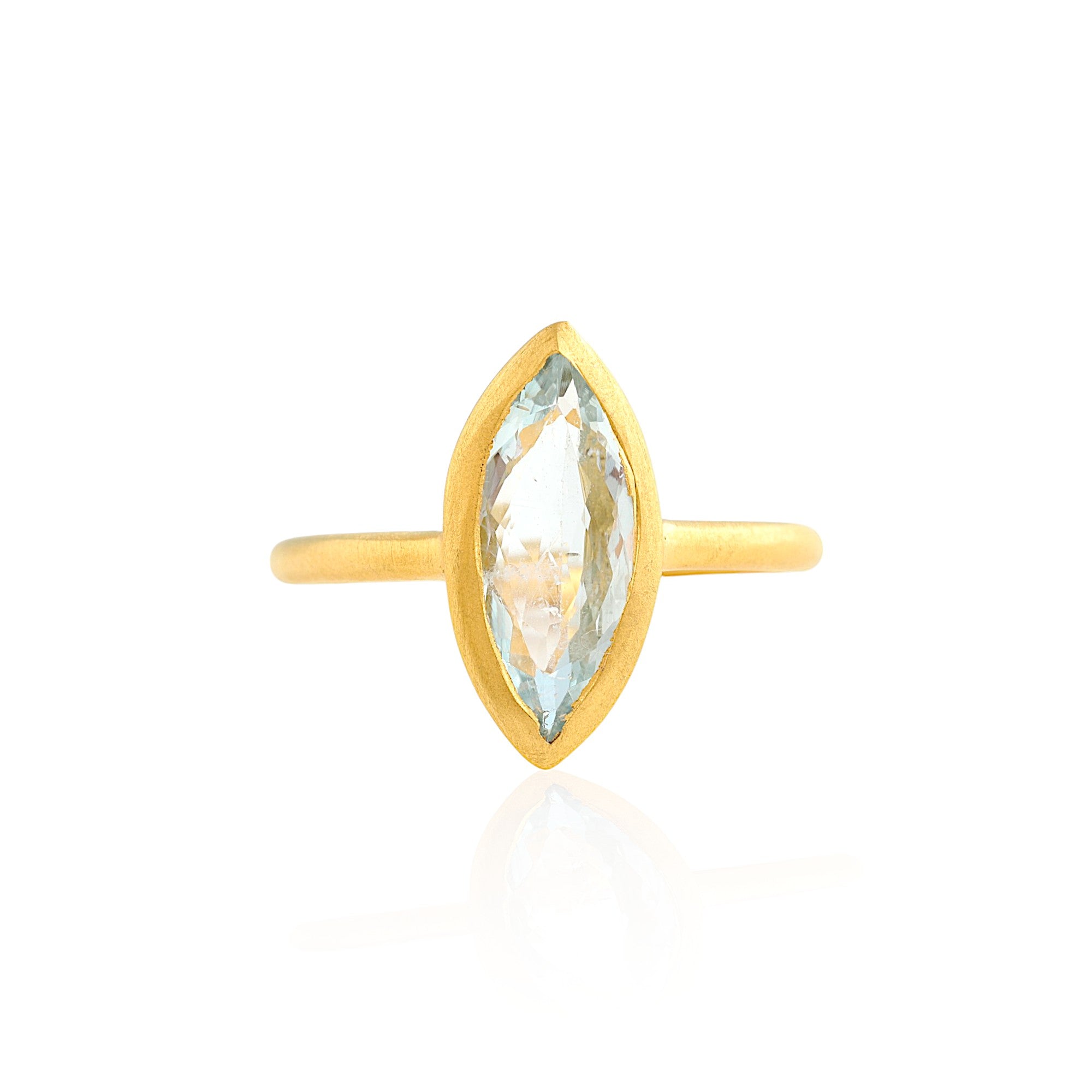 Aquamarine Marquise Cut Ring