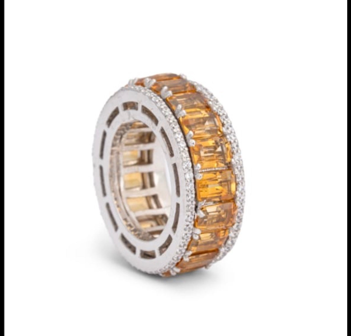 Citrine Diamond Eternal Band