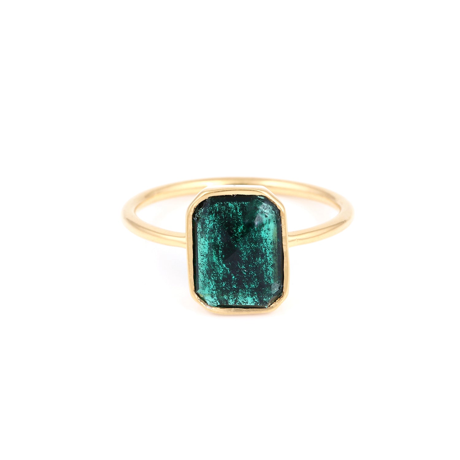 Emerald Eight Signet Ring
