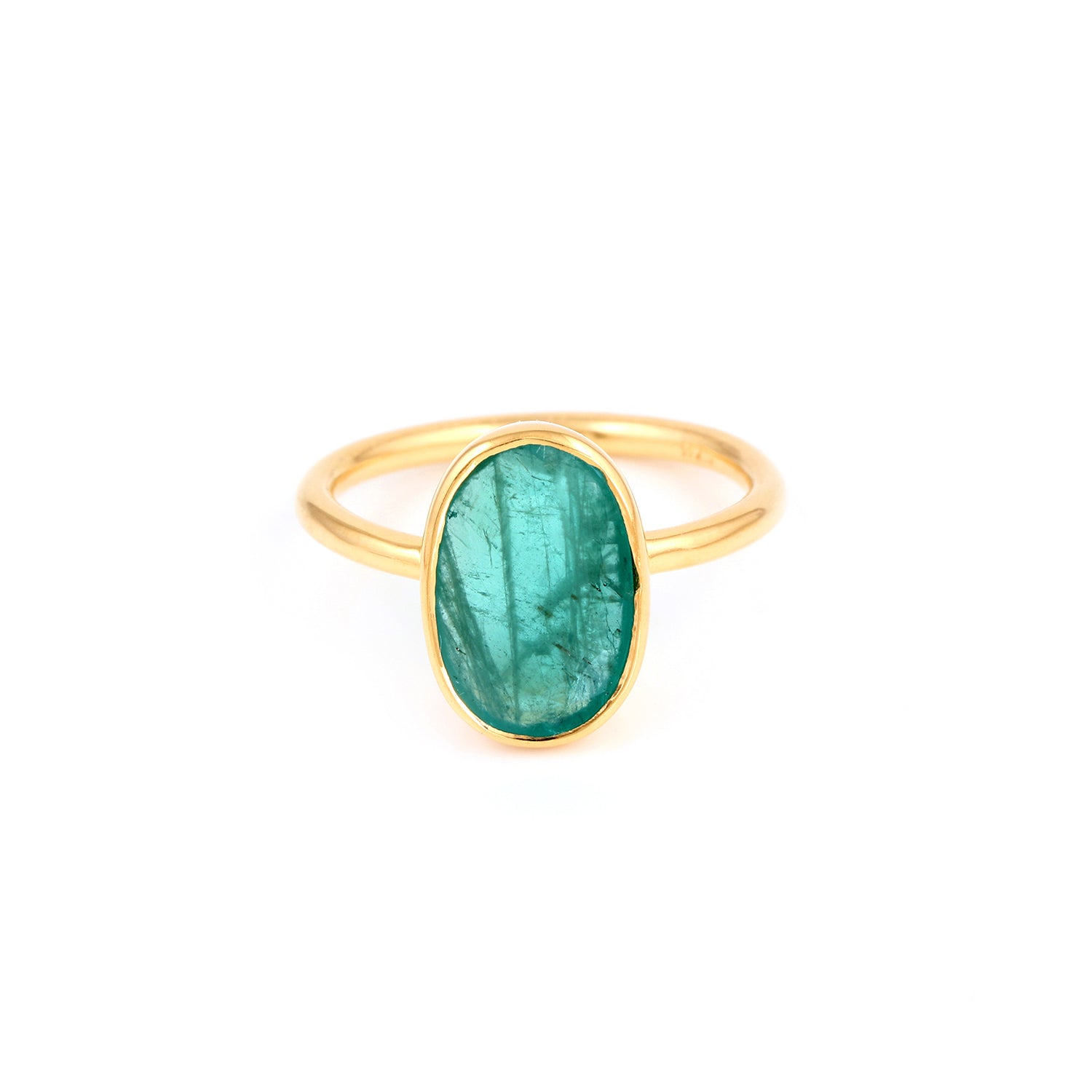 Emerald Oval Signet Ring