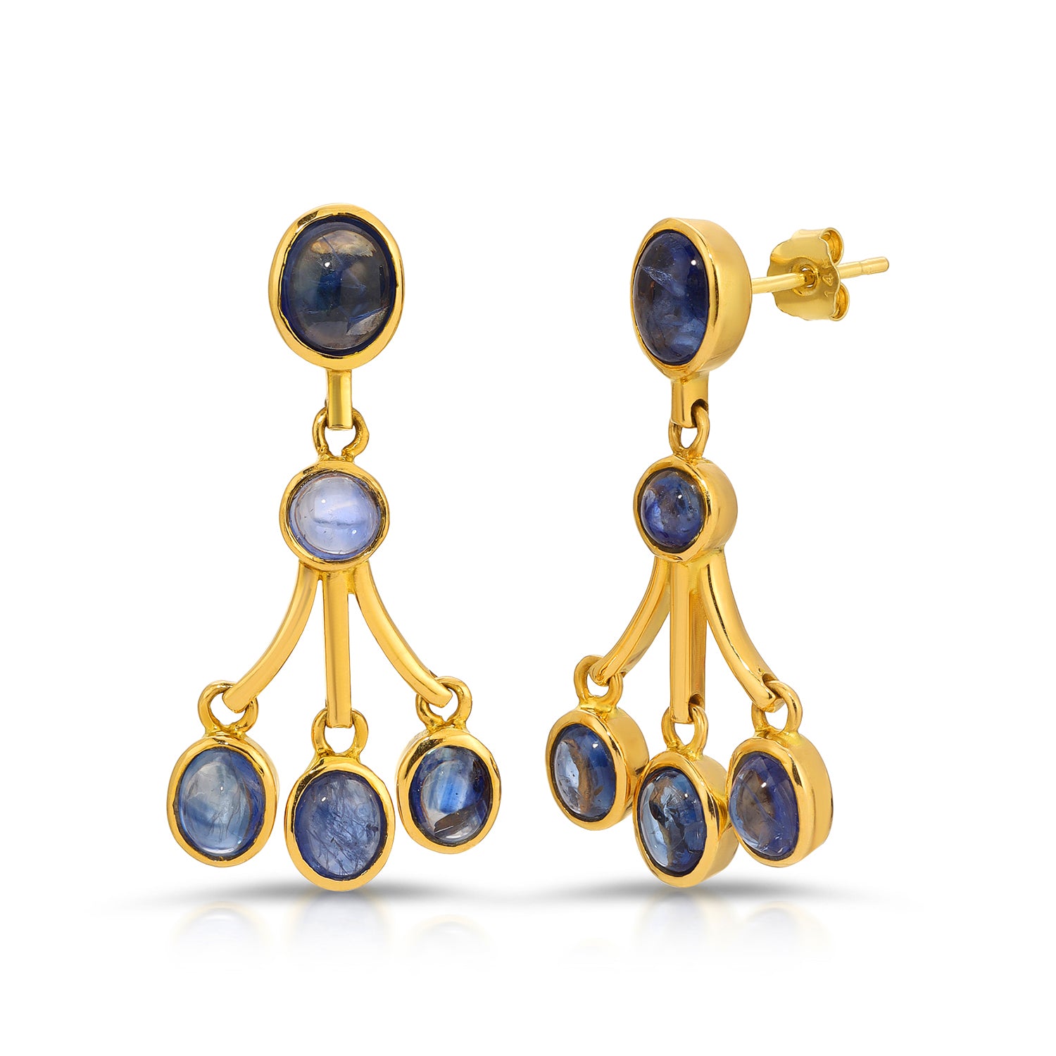 Kashmir Sapphire Trio Earrings