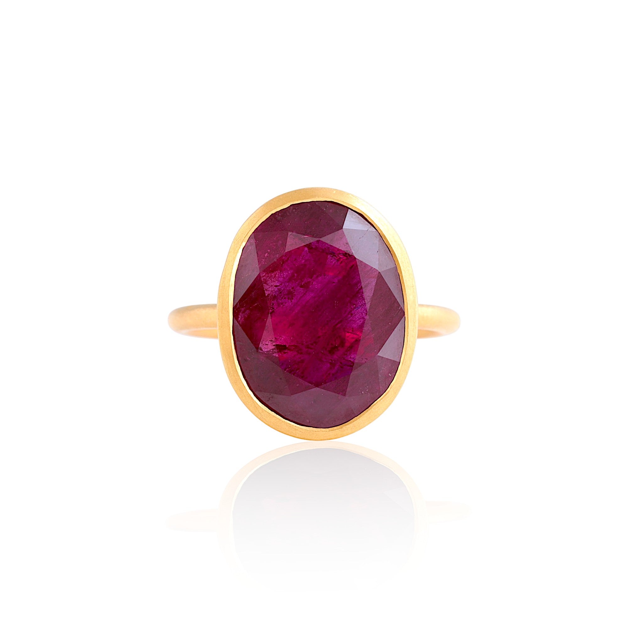 Blood Red Ruby Signet Ring