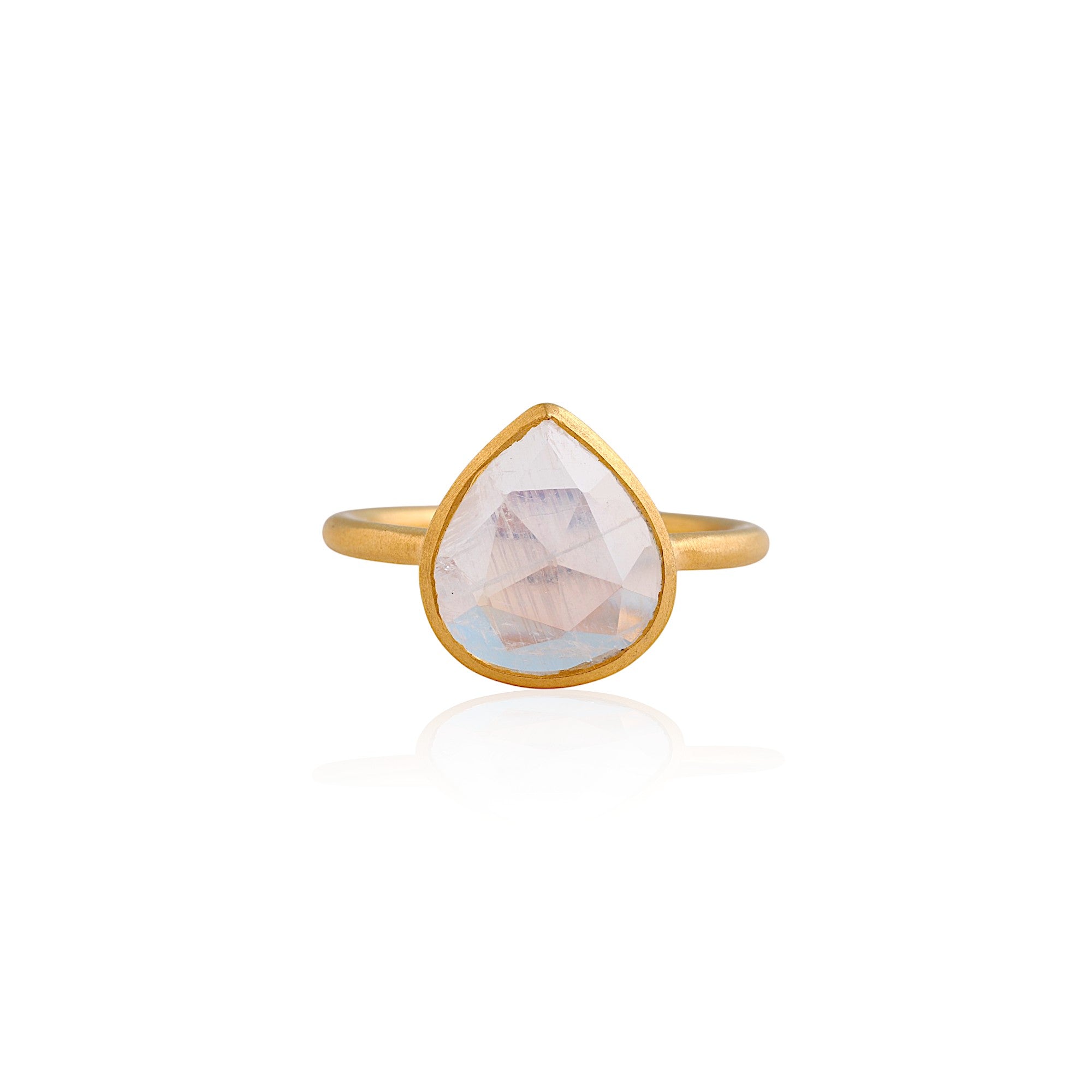 Moonstone Tear Drop Ring