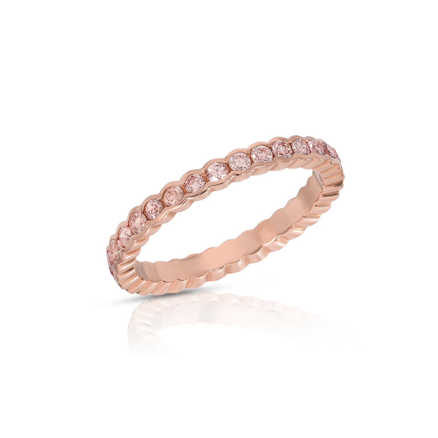 Rose Pink Diamond Eternity Band