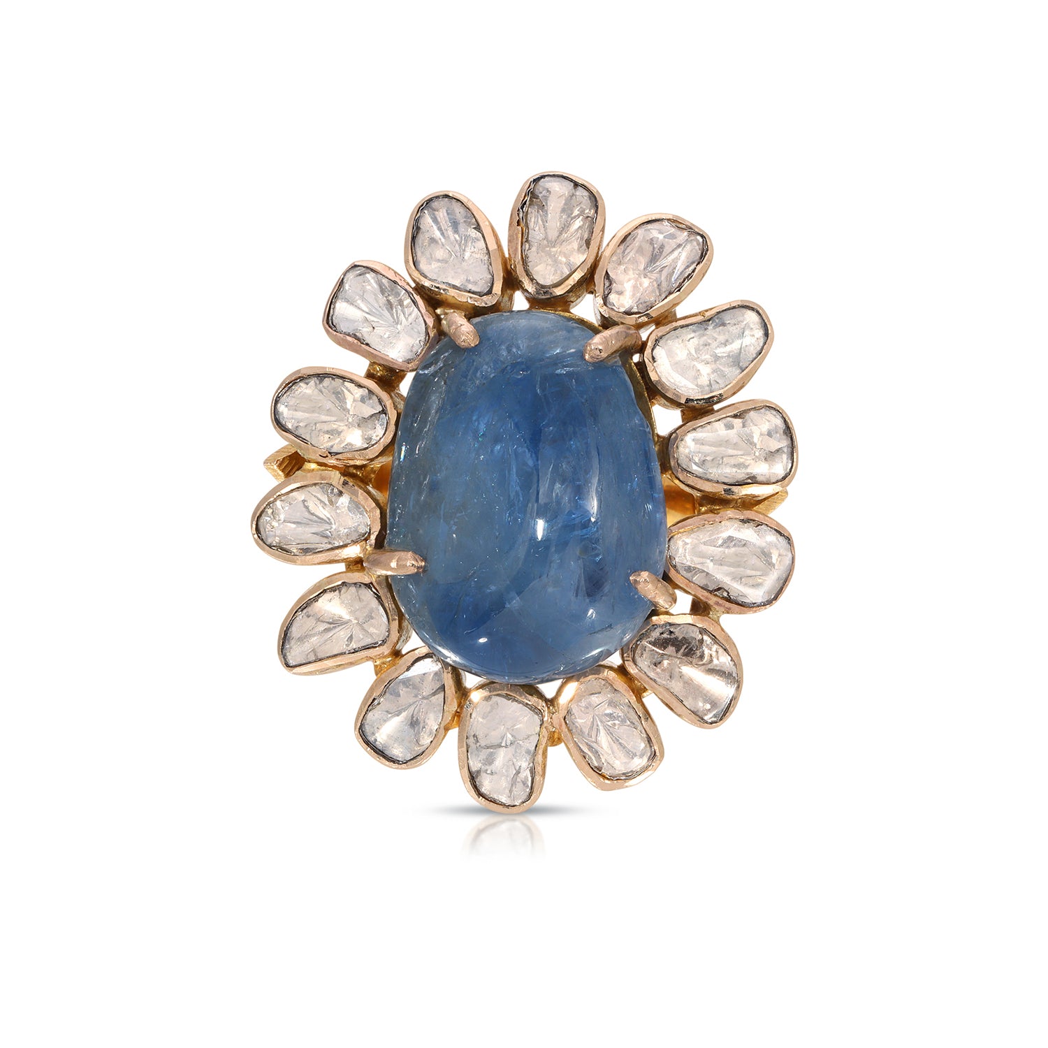 Burmese Sapphire Diamond Cocktail Ring