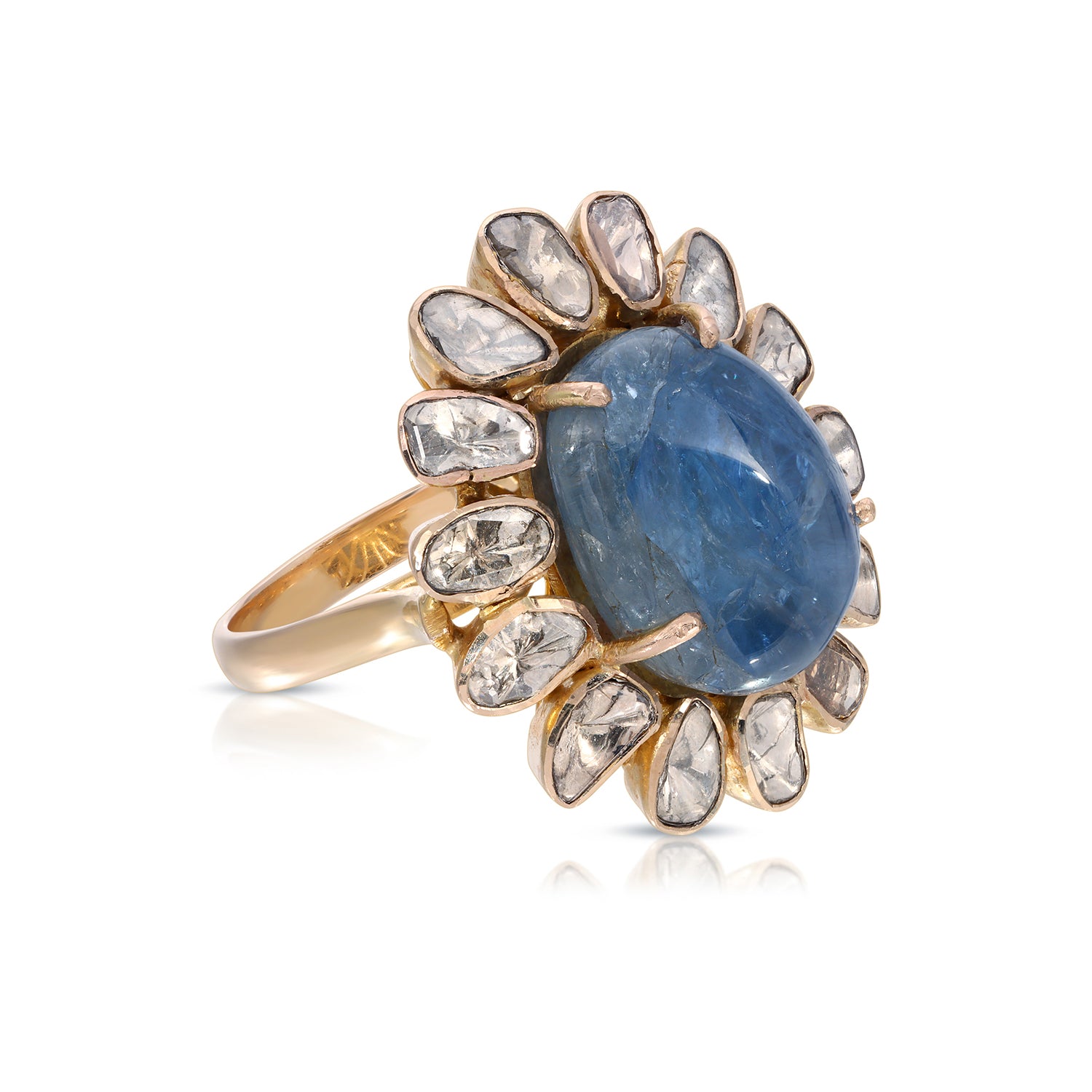 Burmese Sapphire Diamond Cocktail Ring