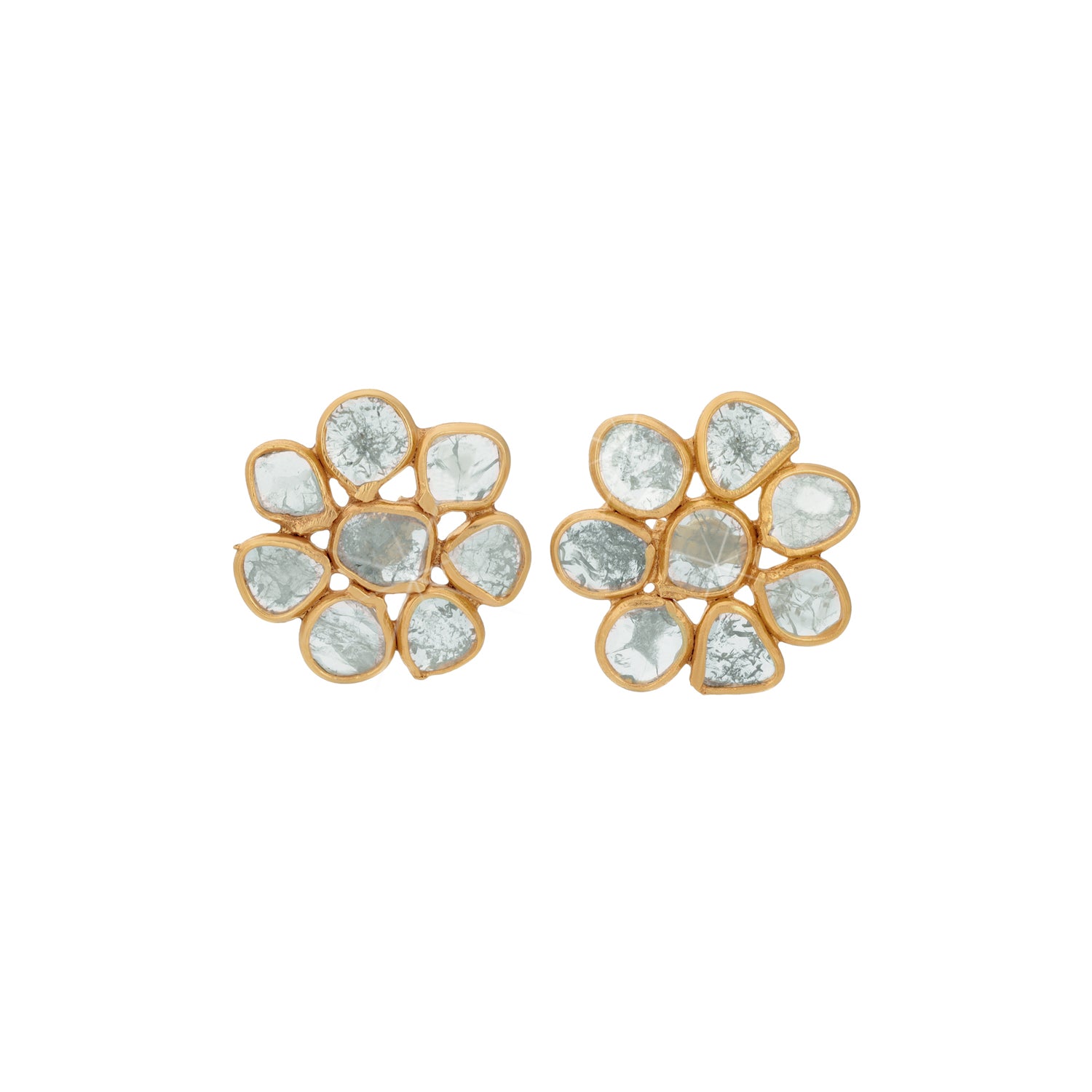 Kashmir Light Blue Sapphire Diaphanous Studs