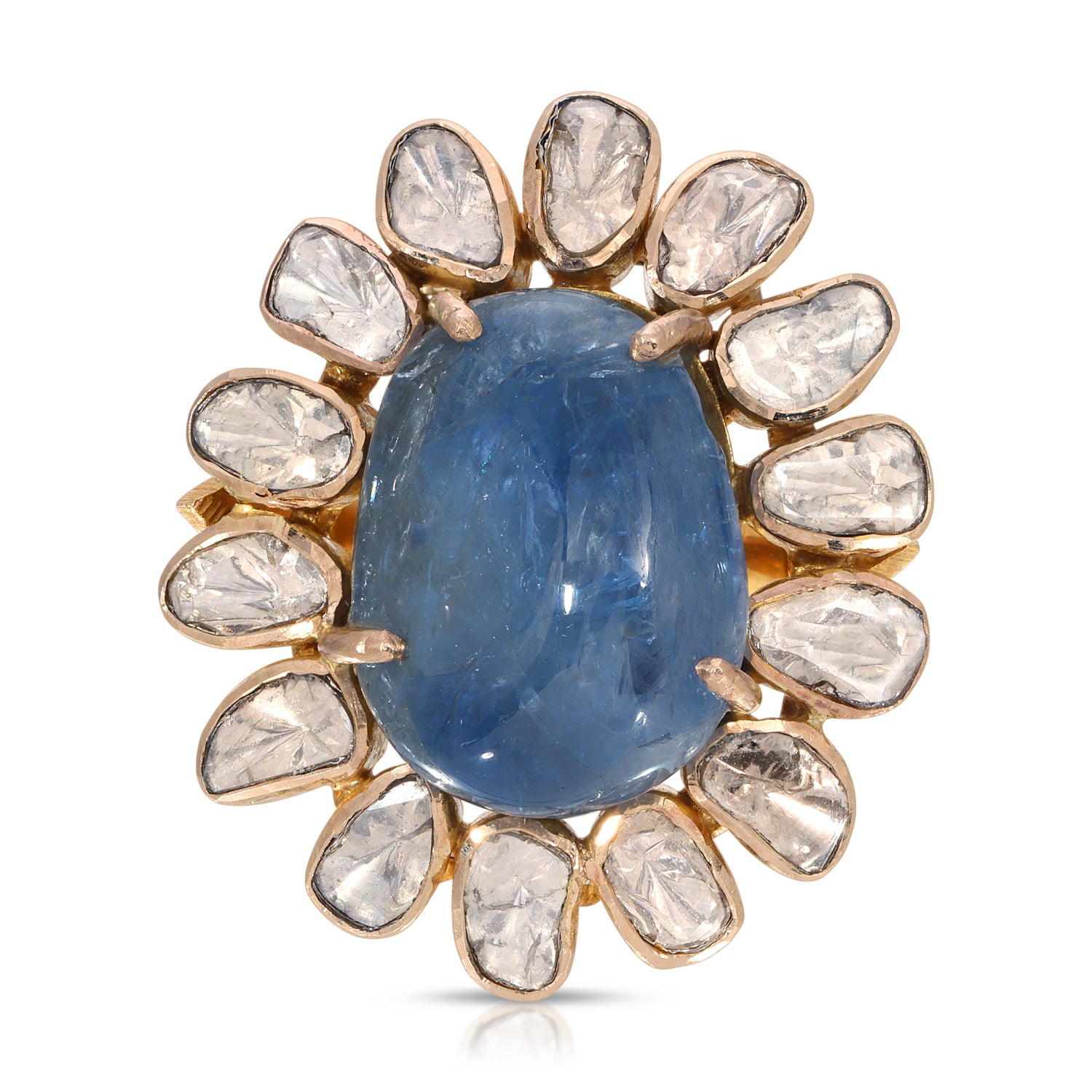 Burmese Sapphire Diamond Cocktail Ring