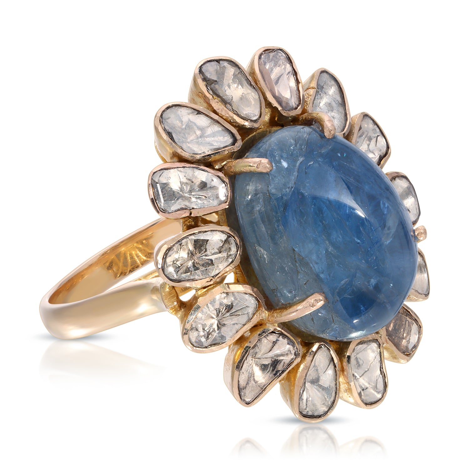 Burmese Sapphire Diamond Cocktail Ring