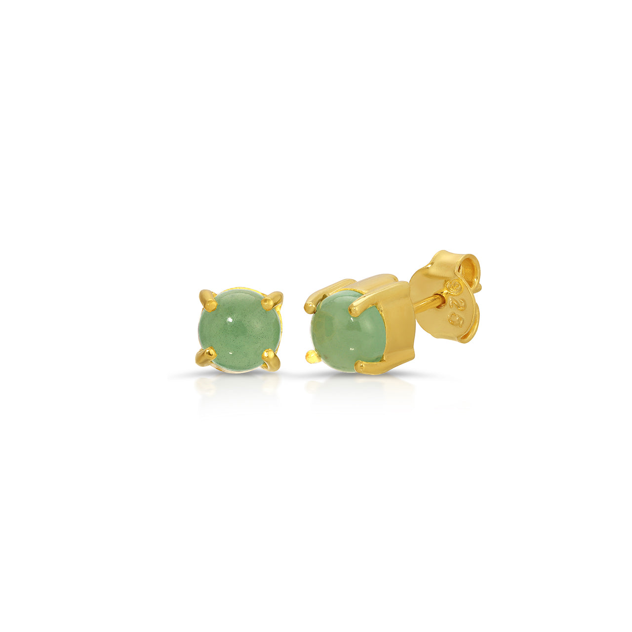 Mint Green Emerald Prong Studs