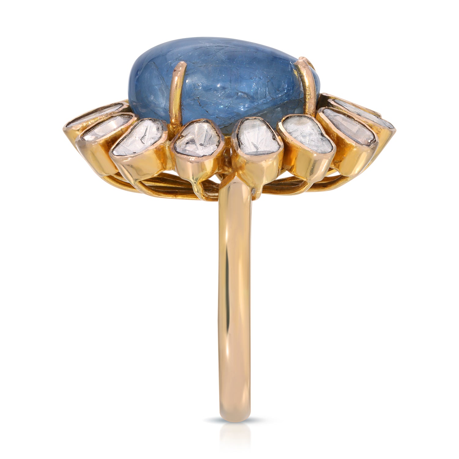 Burmese Sapphire Diamond Cocktail Ring