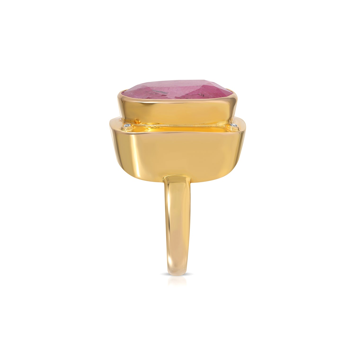 Burmese Pink Sapphire Diamond Cocktail Ring