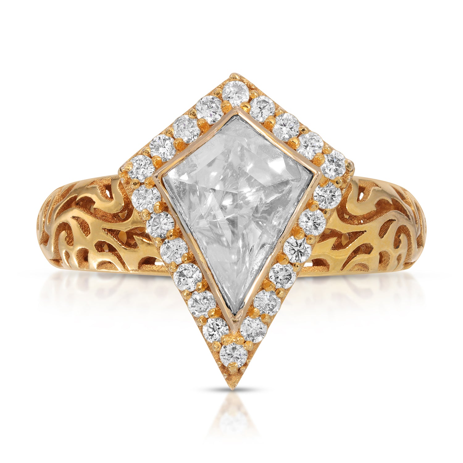 Diamond Tron Filigree Dress Ring
