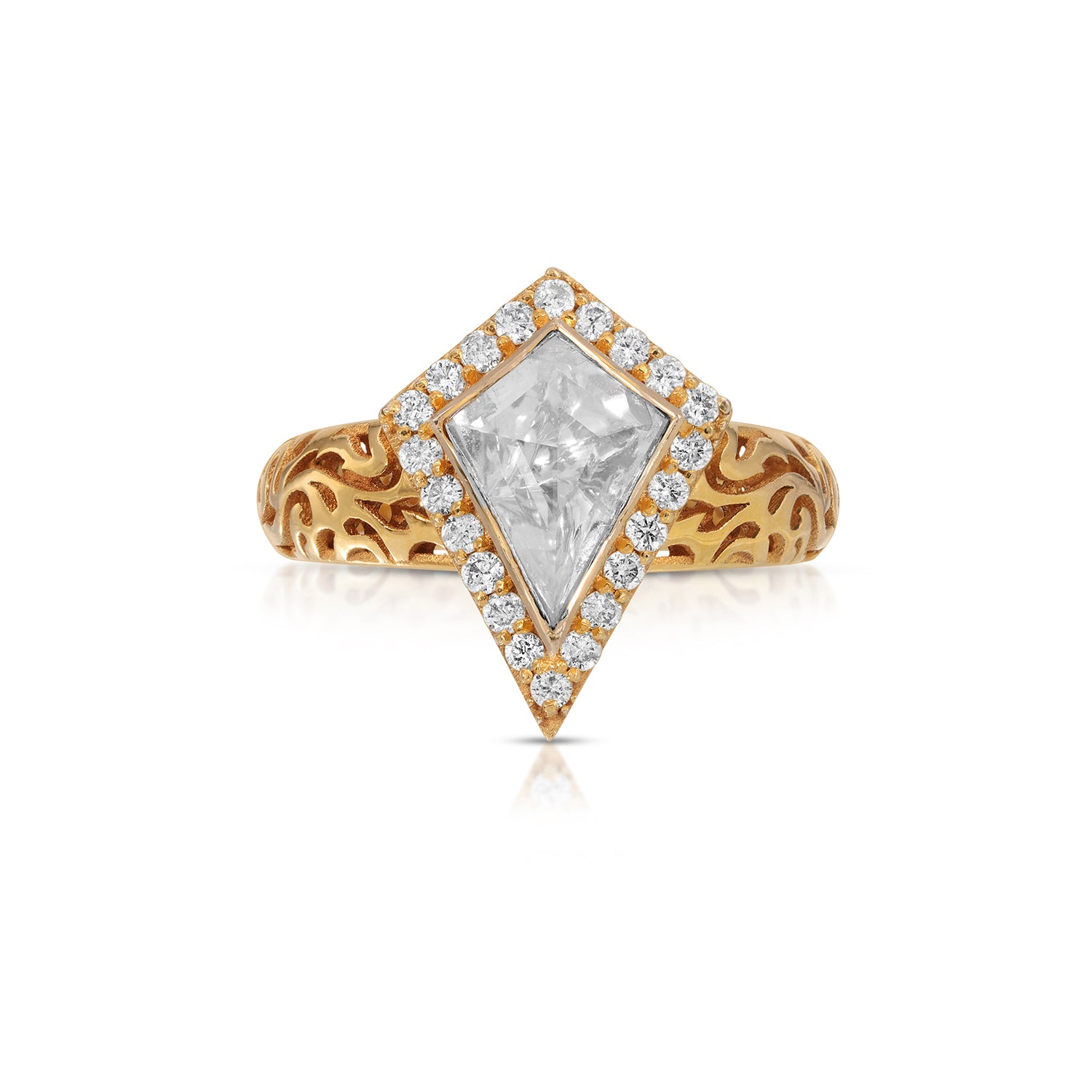 Diamond Tron Filigree Dress Ring