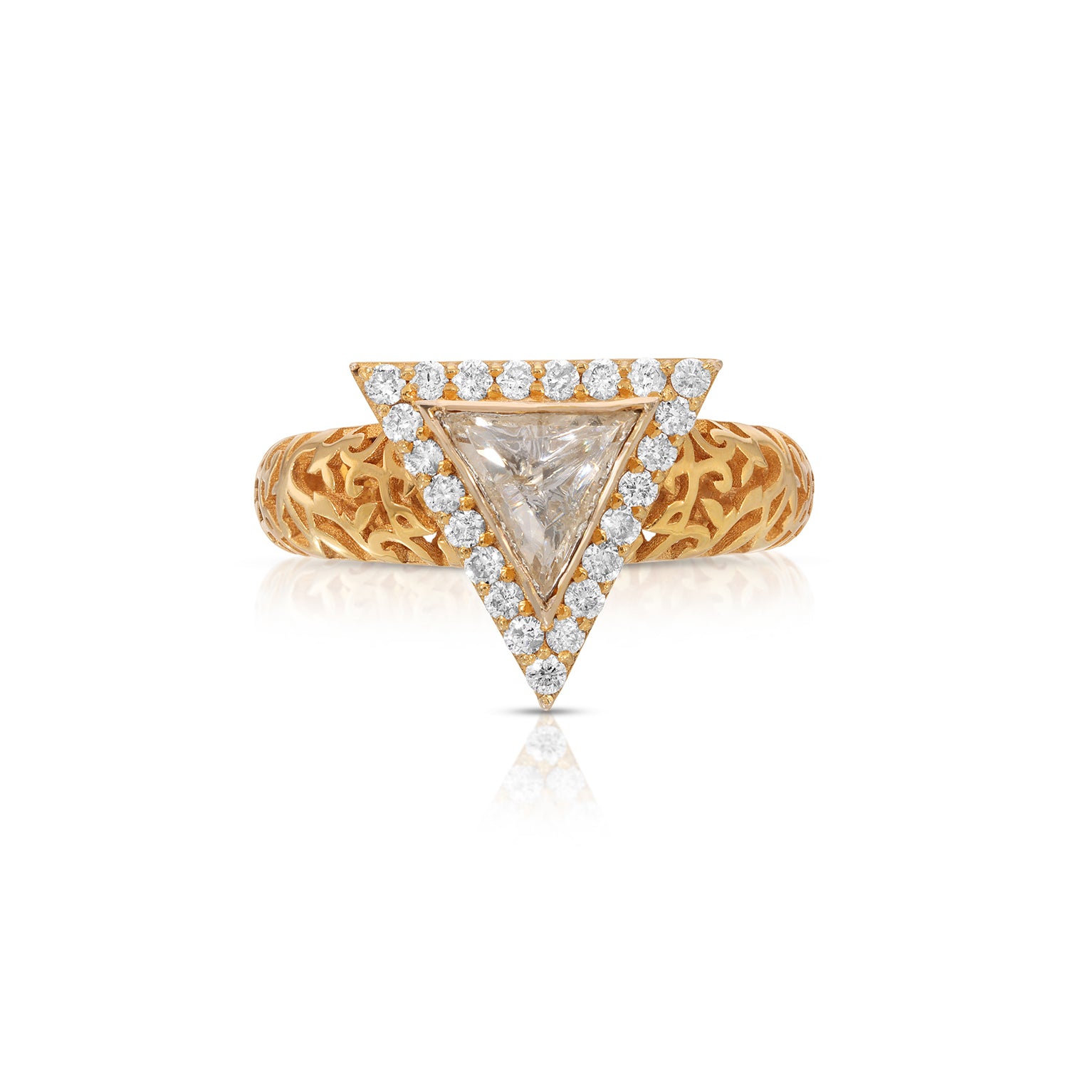 Diamond Triage Filigree Dress Ring Diamond Triage Filigree Dress Ring