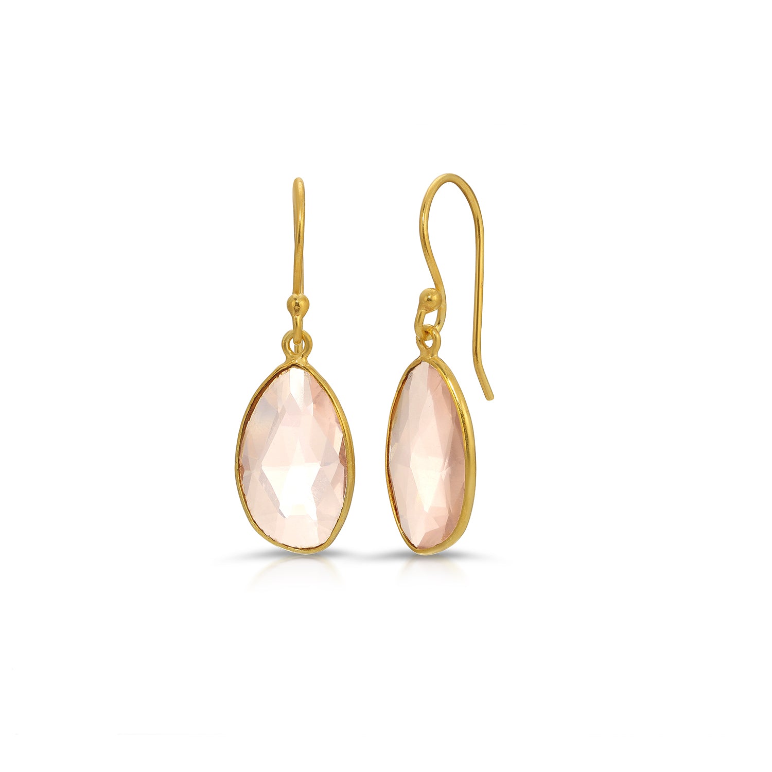 Rose Quartz Drop Earrings