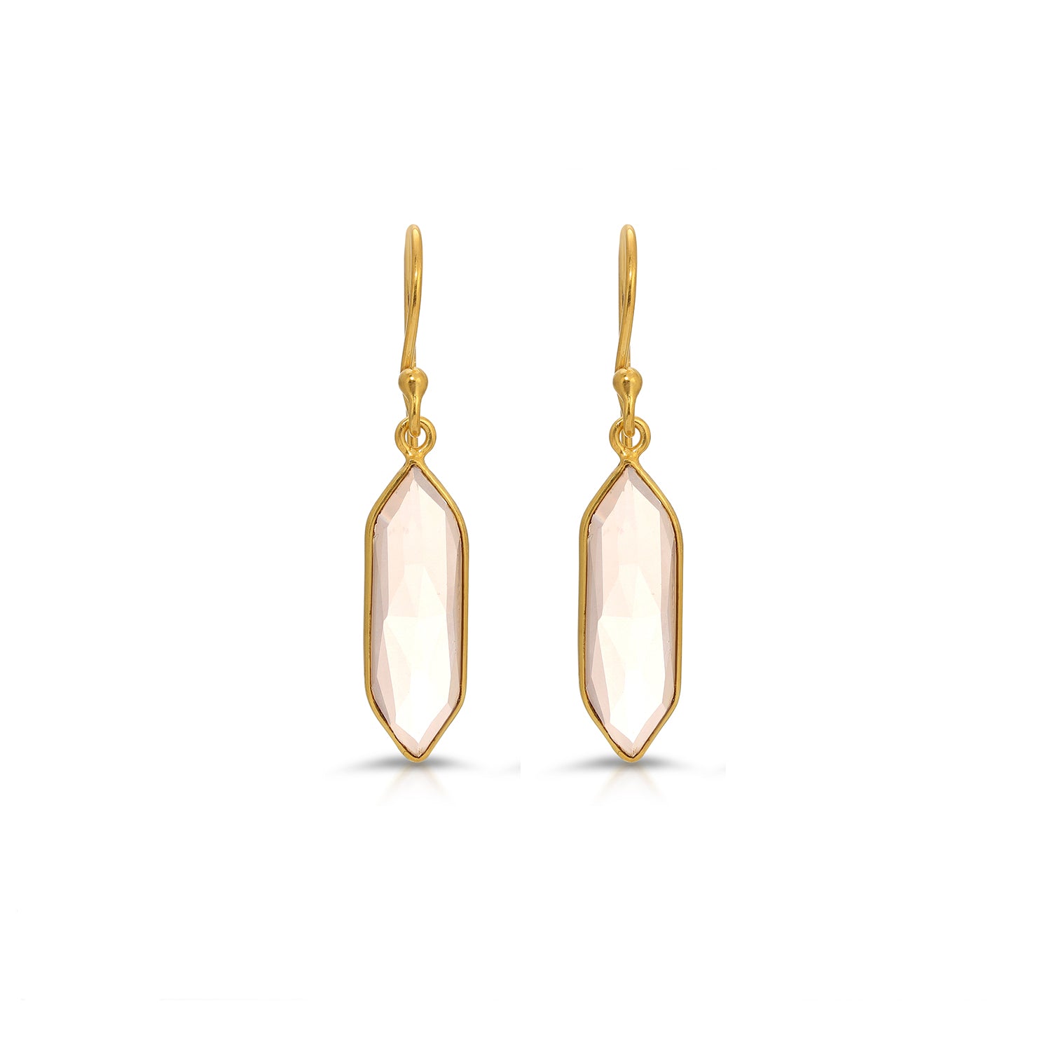 Rose Quartz Icicle Earrings