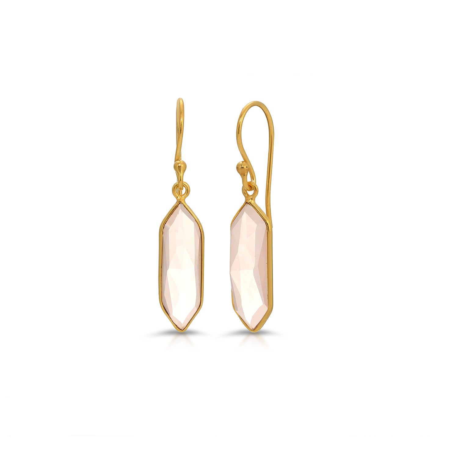 Rose Quartz Icicle Earrings