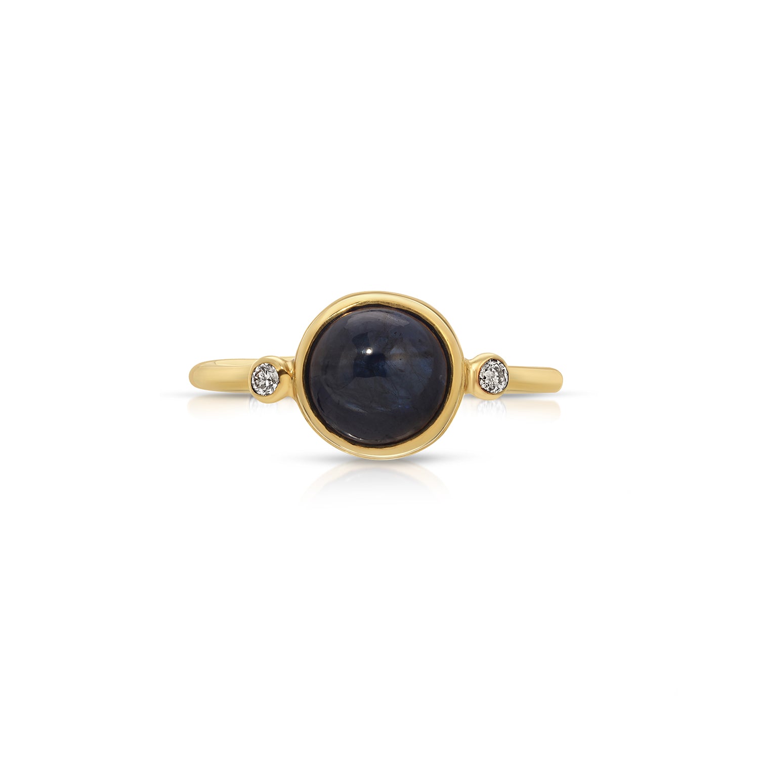 Sapphire Diamond Micro Dome Ring