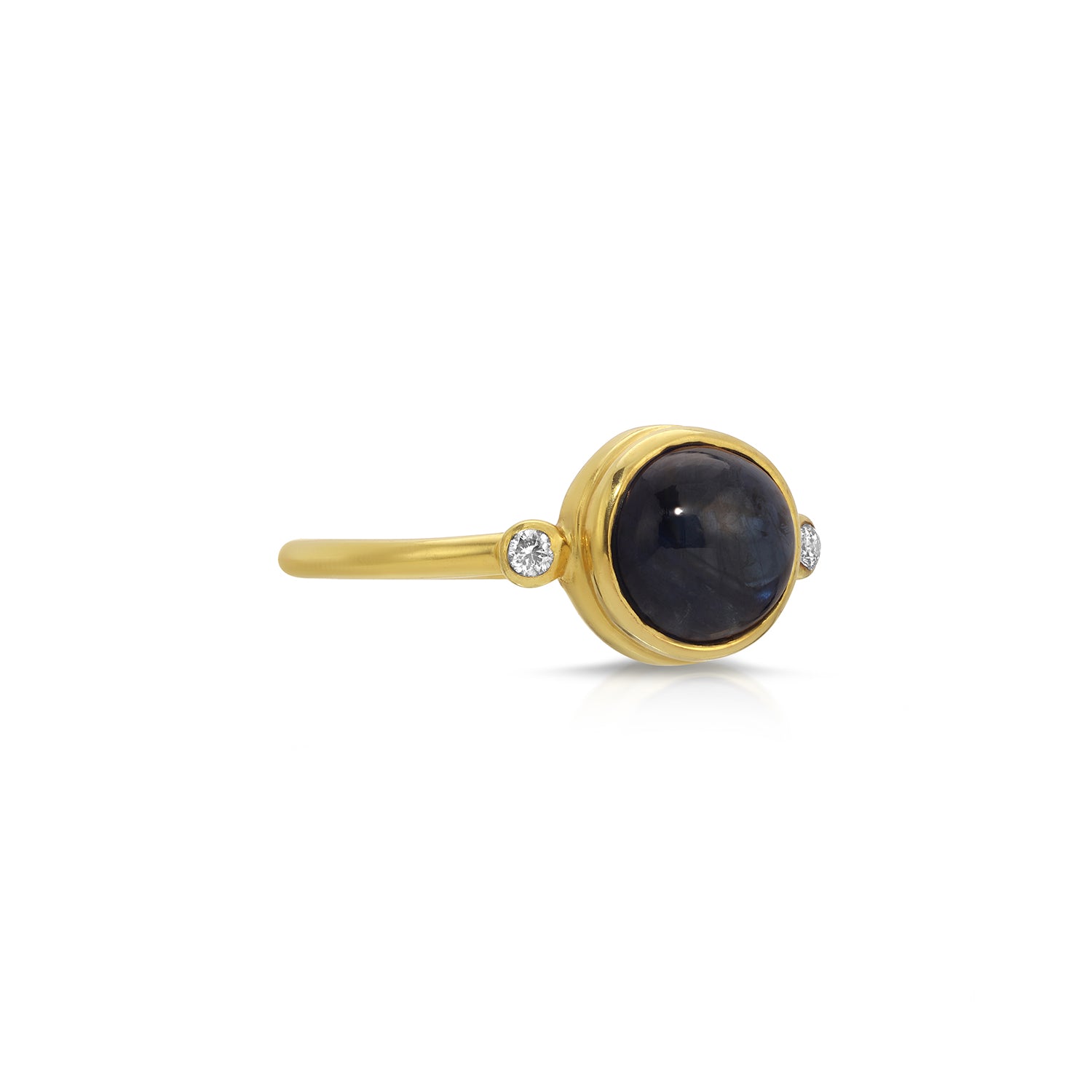 Sapphire Diamond Micro Dome Ring