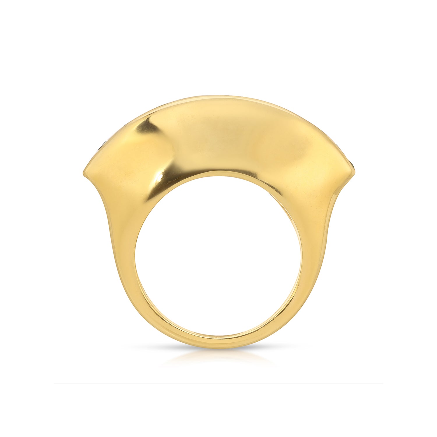 Emerald Mohican Cocktail Ring