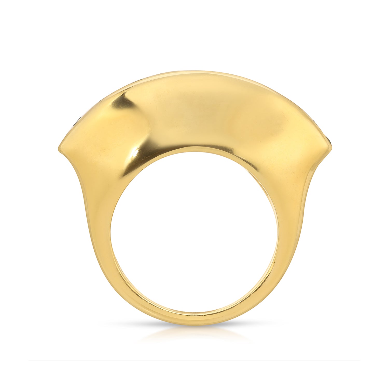 Emerald Mohican Cocktail Ring