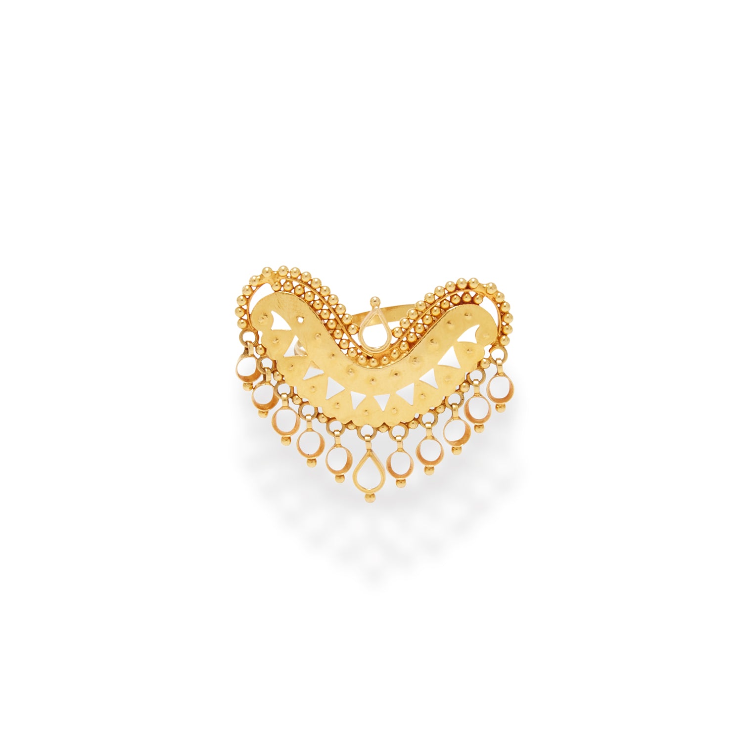 Boho Heart Gold Statement Ring-Ring-Jaipur Atelier