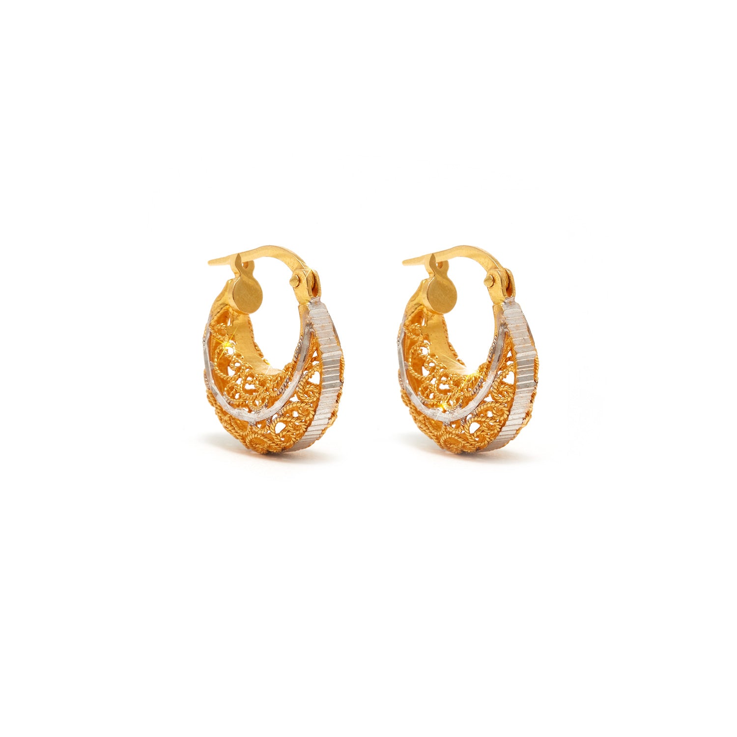 Jaipur Atelier Petit Filigree Hoop Earrings
