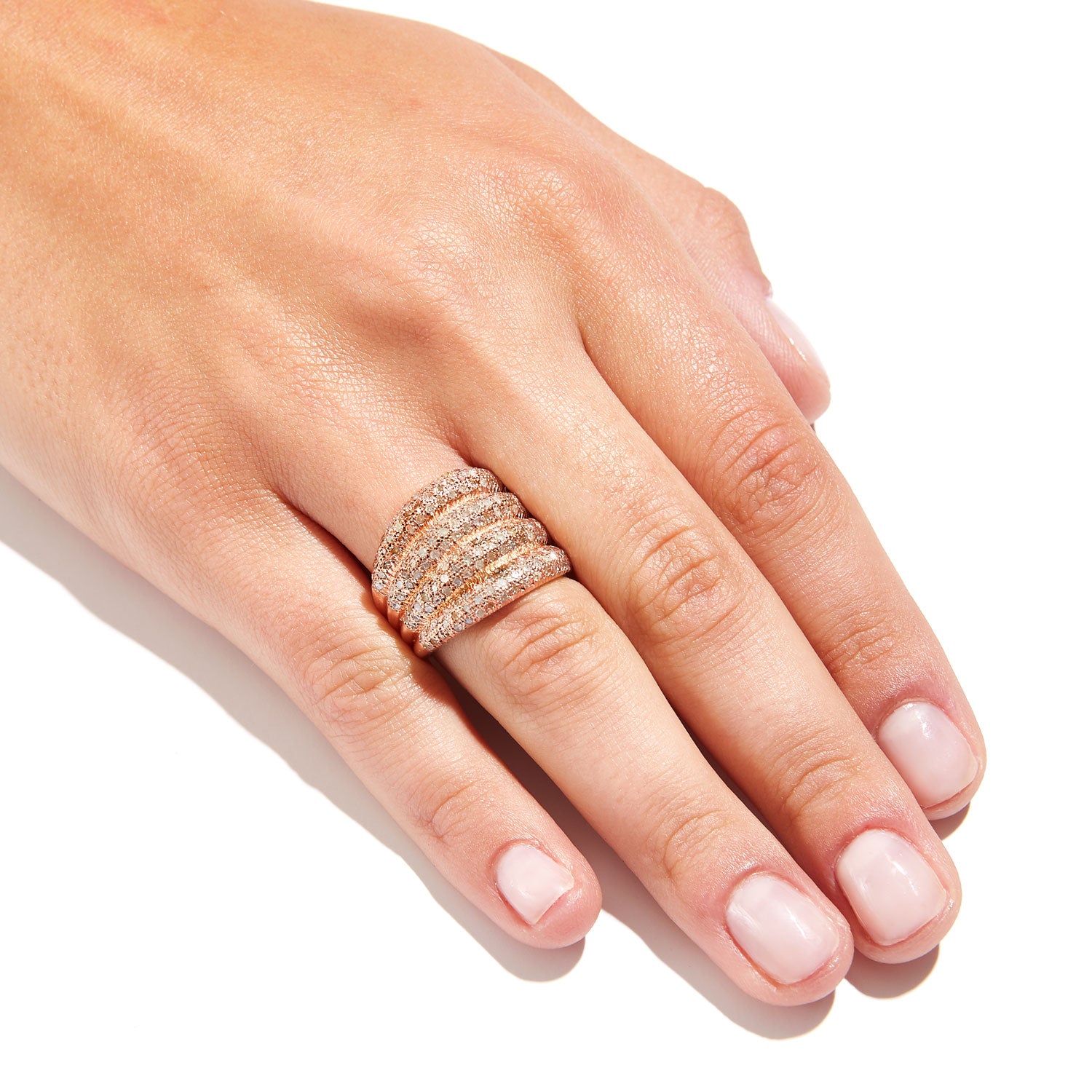 Jaipur Atelier Rose Diamond Four Stack Ring