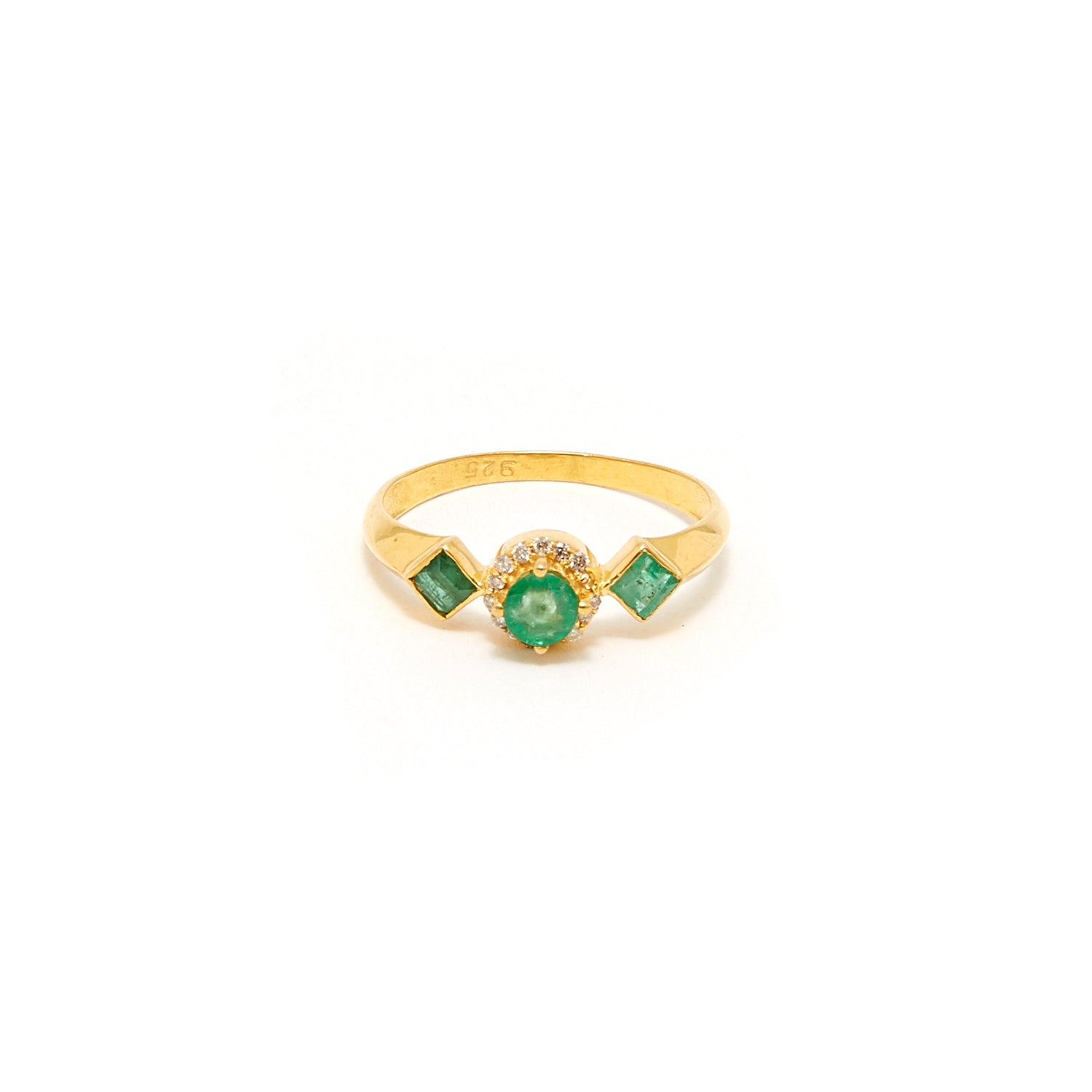 Petit Jai Emerald Diamond Six Ring