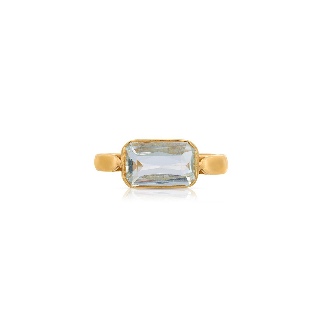 Aqua Baguette Dress Ring
