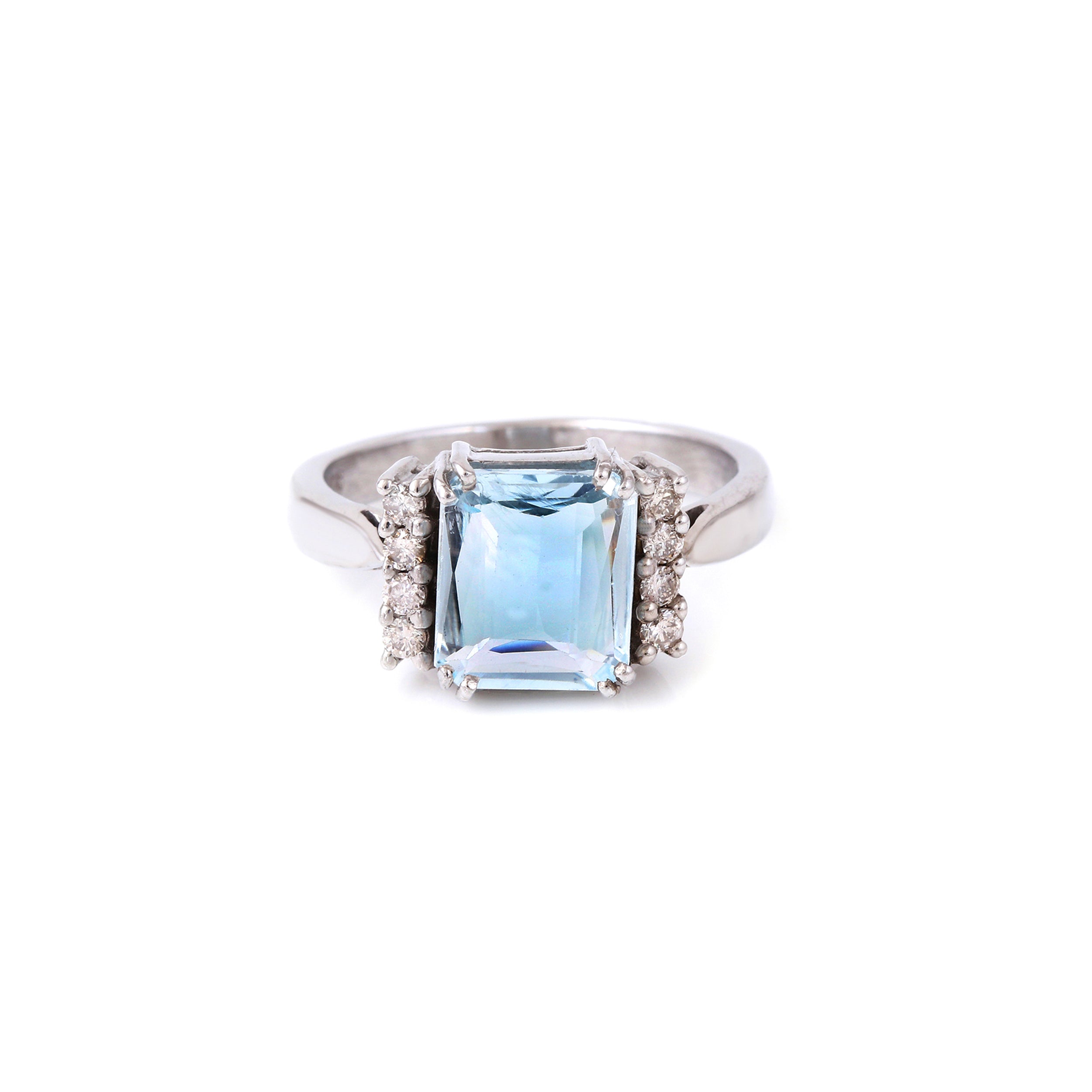 Aquamarine Diamond Dress Ring