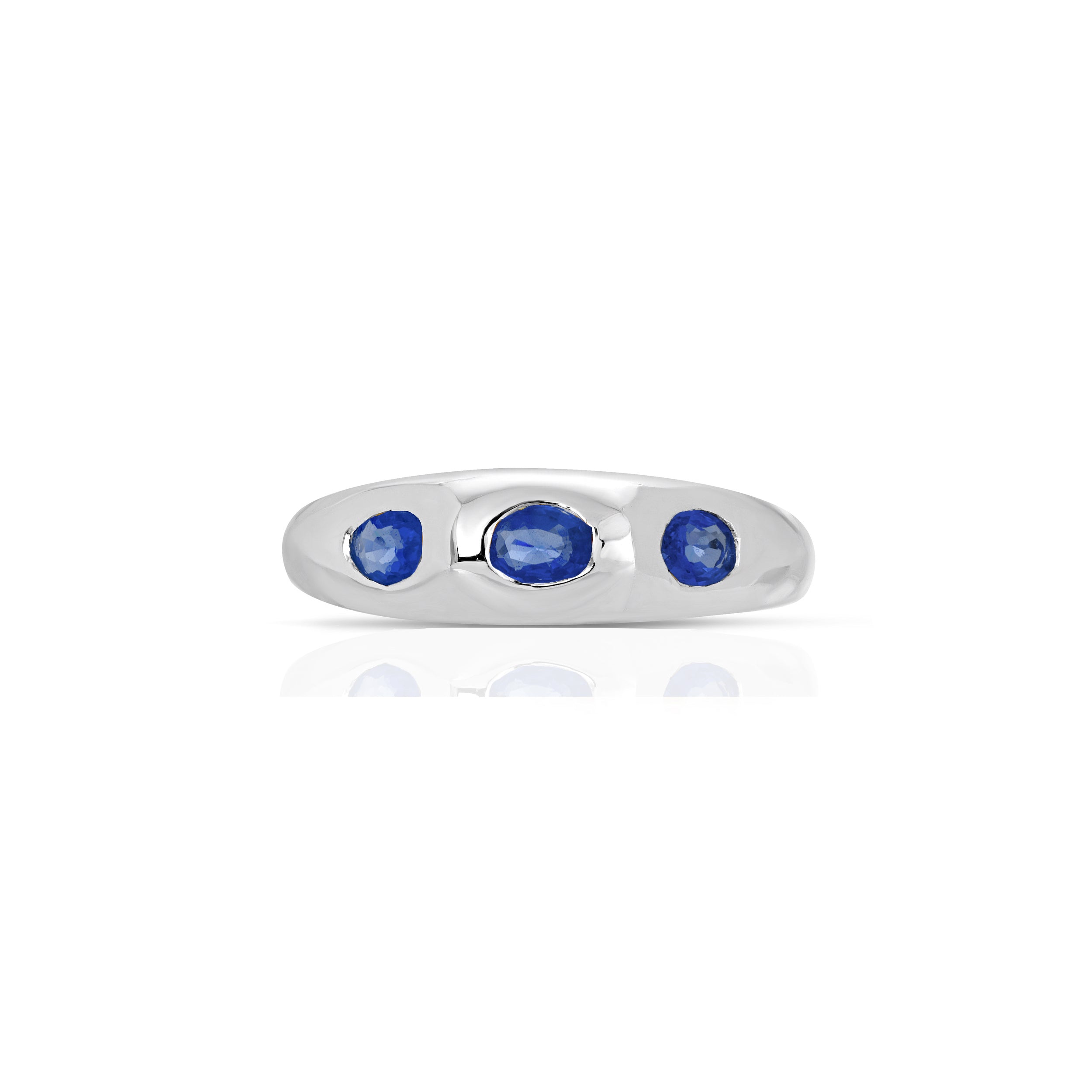 Blue Sapphire Trio Demi Ring