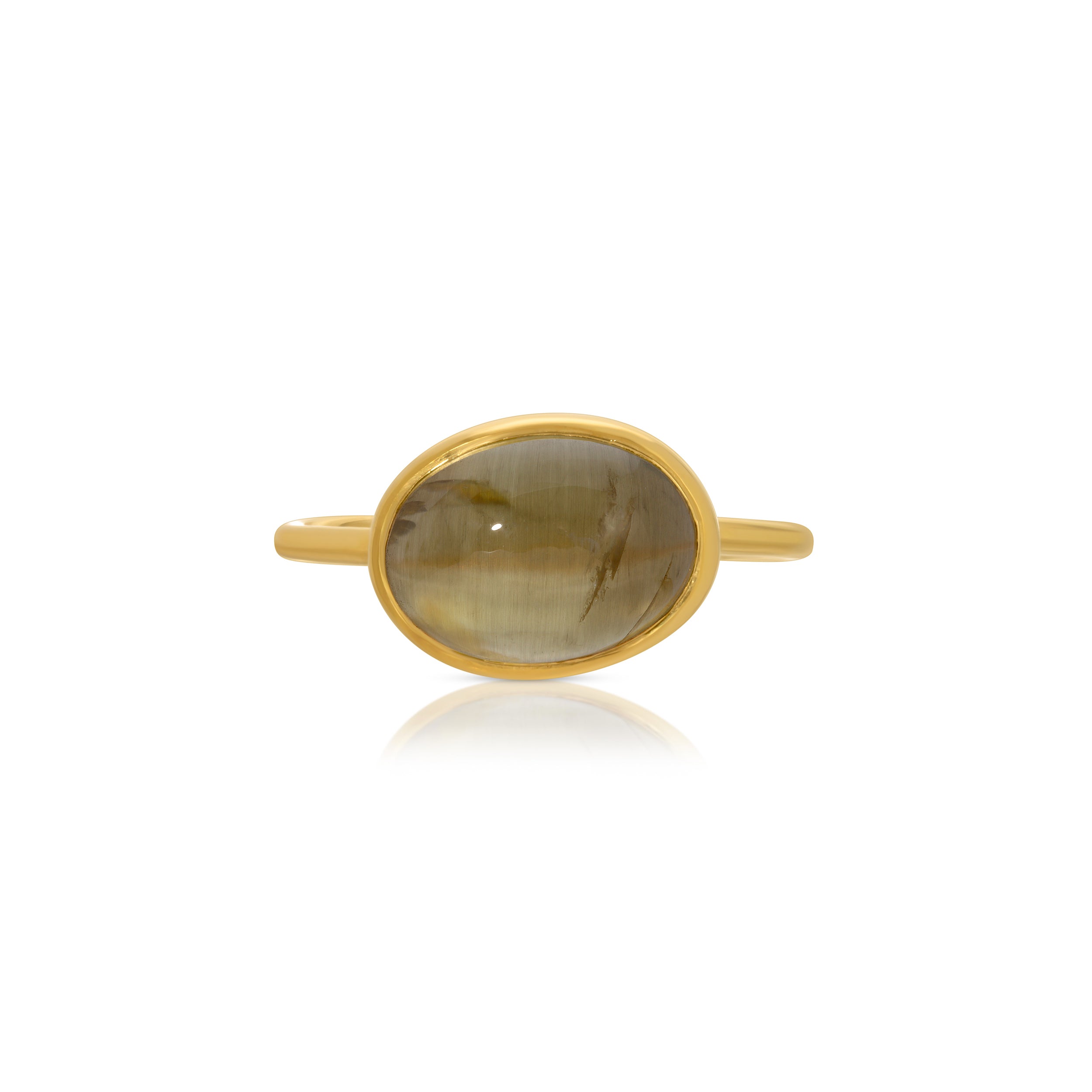 Oval Cats Eye Dome Ring