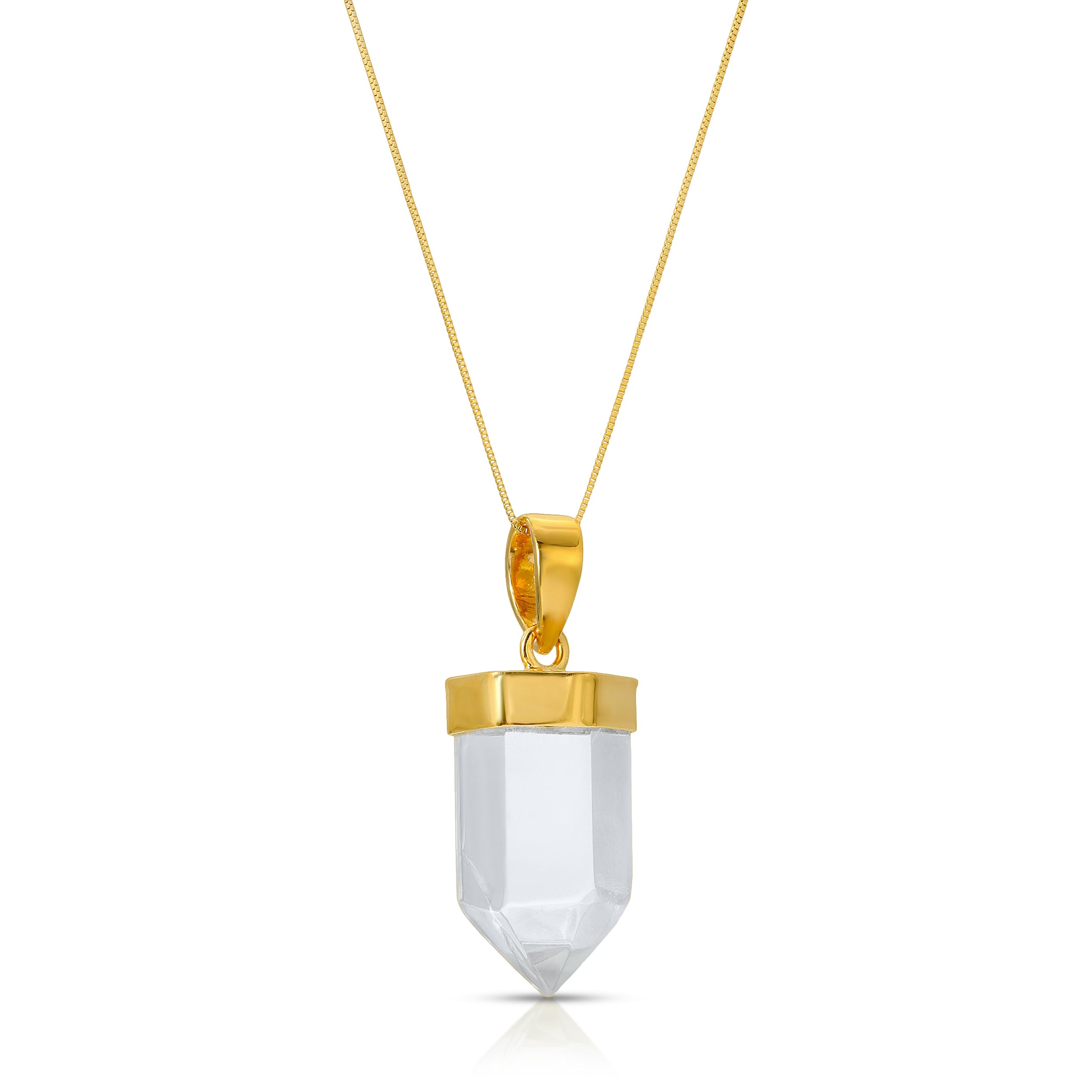 Crystal Gold Cap Pendant