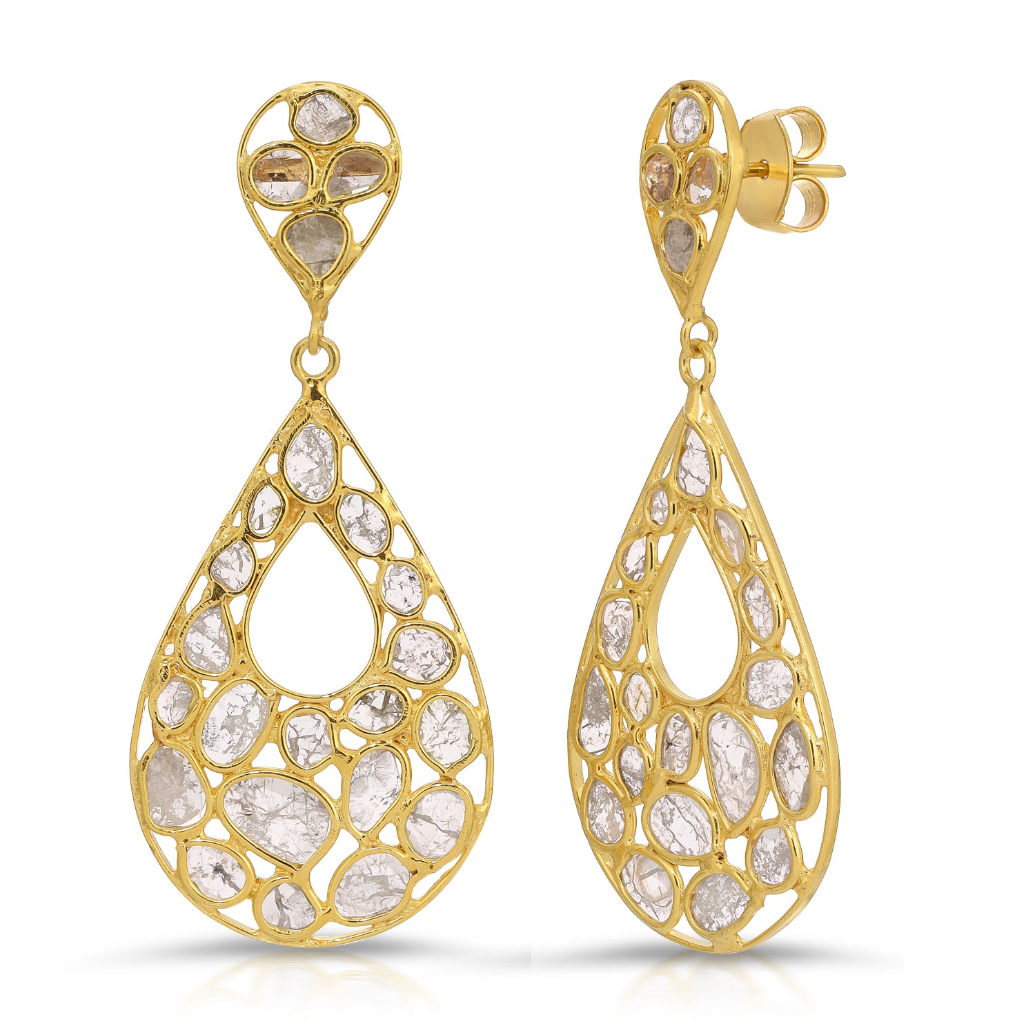 Diaphanous Pear Hoop Ring Earrings