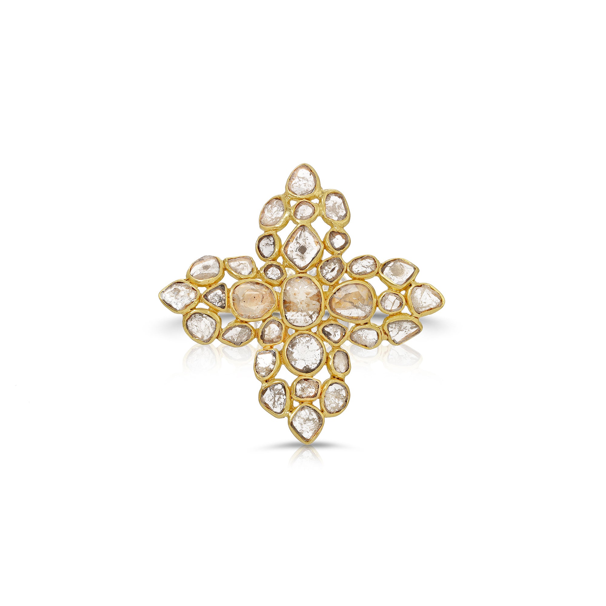 Diaphanous Diamonds Flower Ring