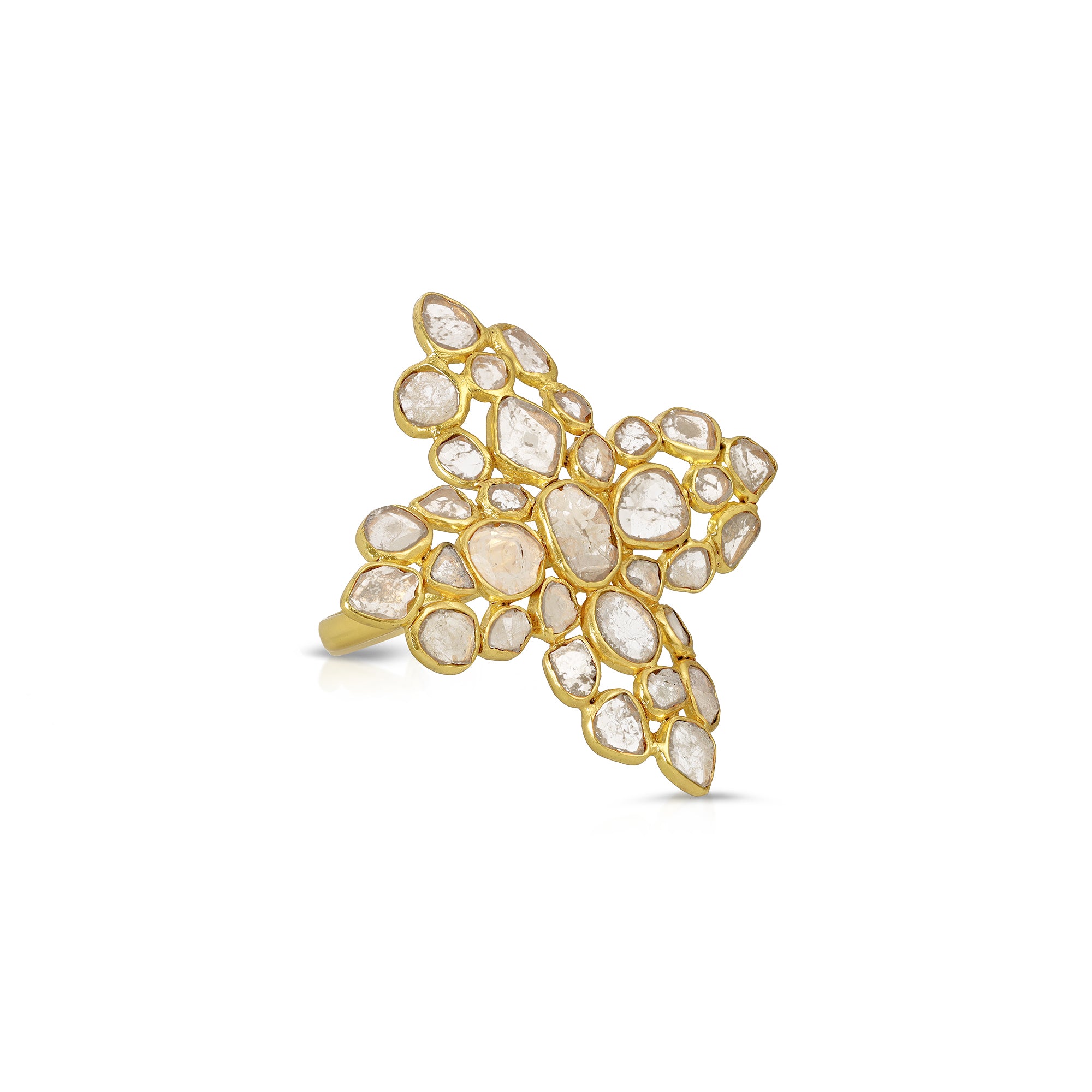 Diaphanous Diamonds Flower Ring