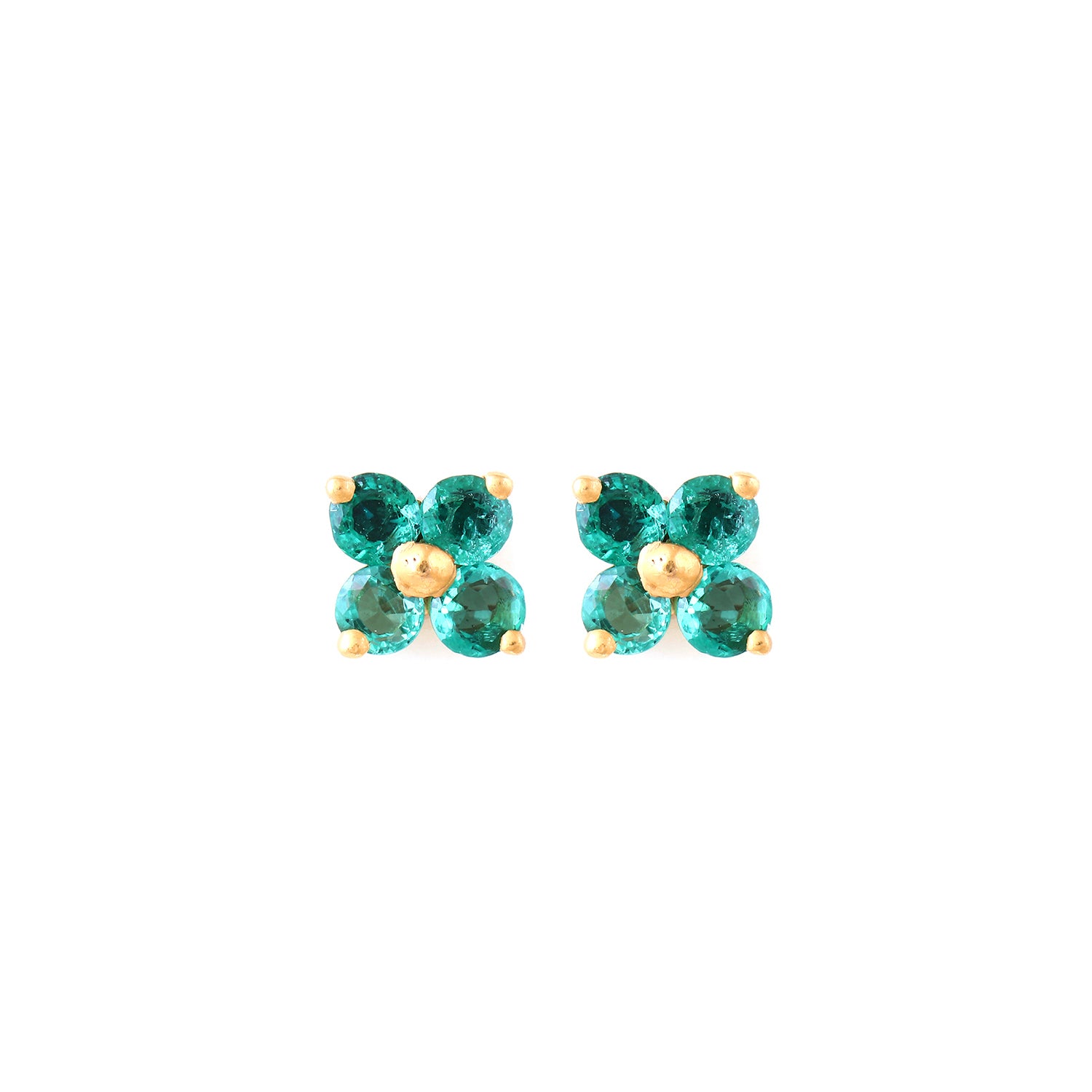 Emerald Daisy Studs