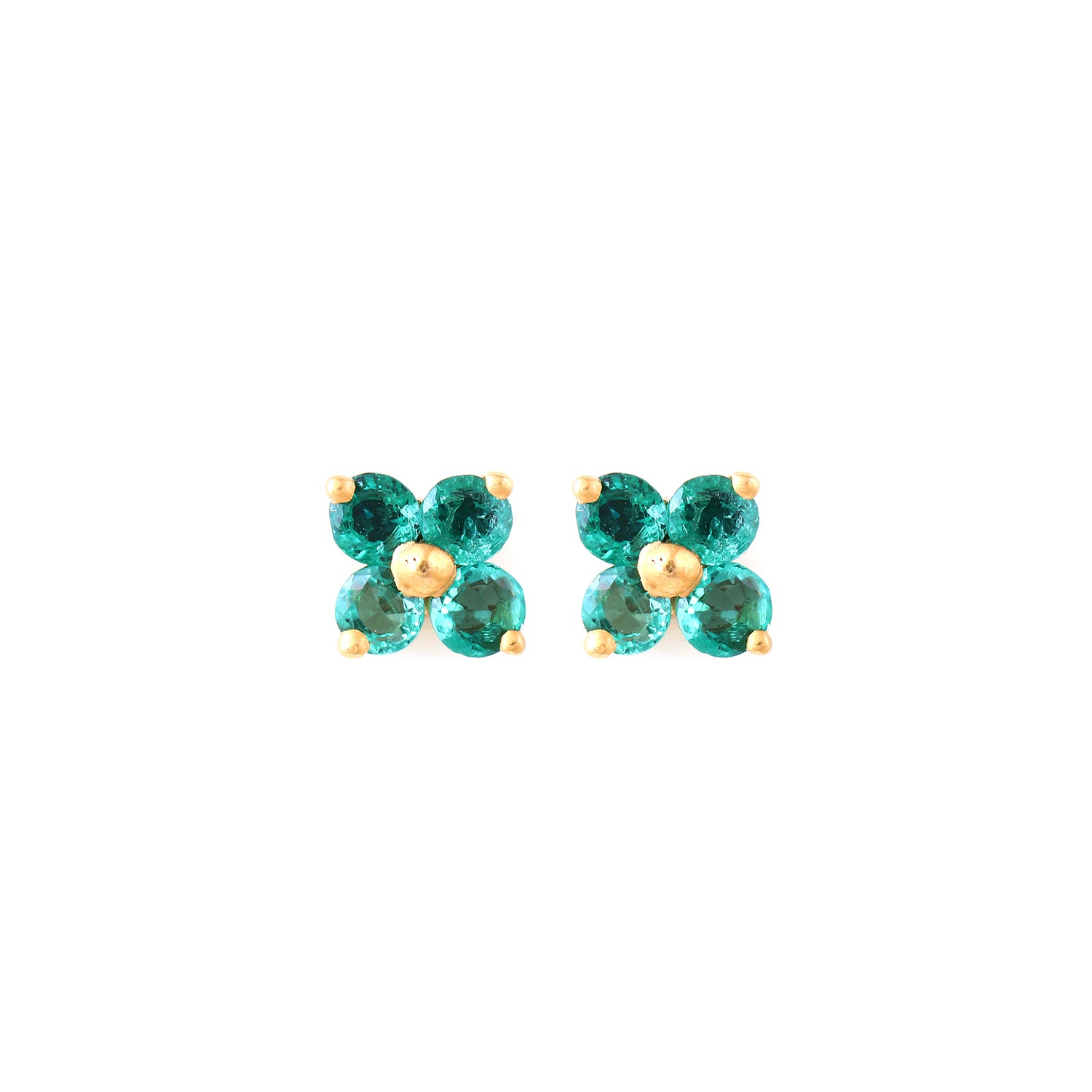 Emerald Daisy Studs