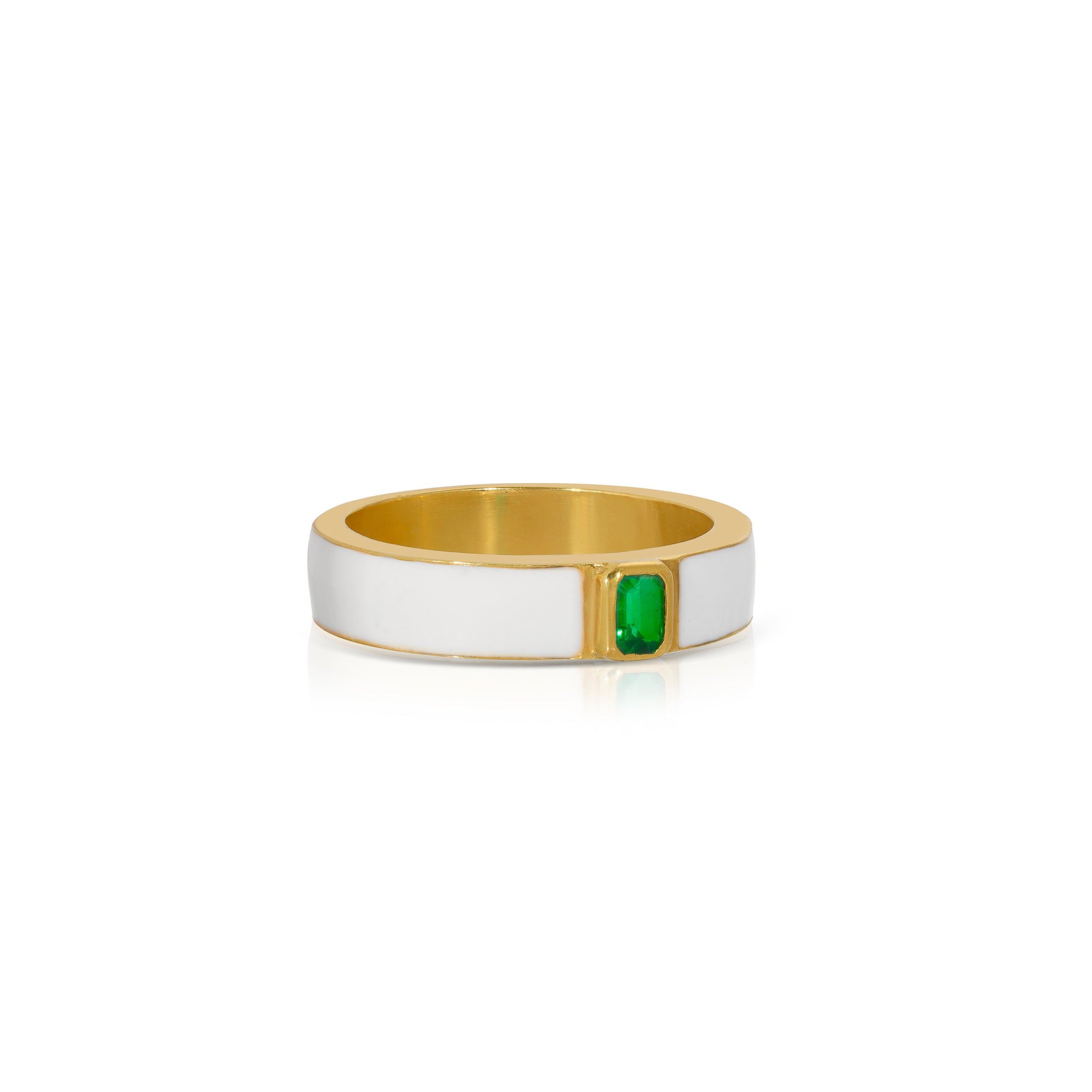 Emerald Enamel Band